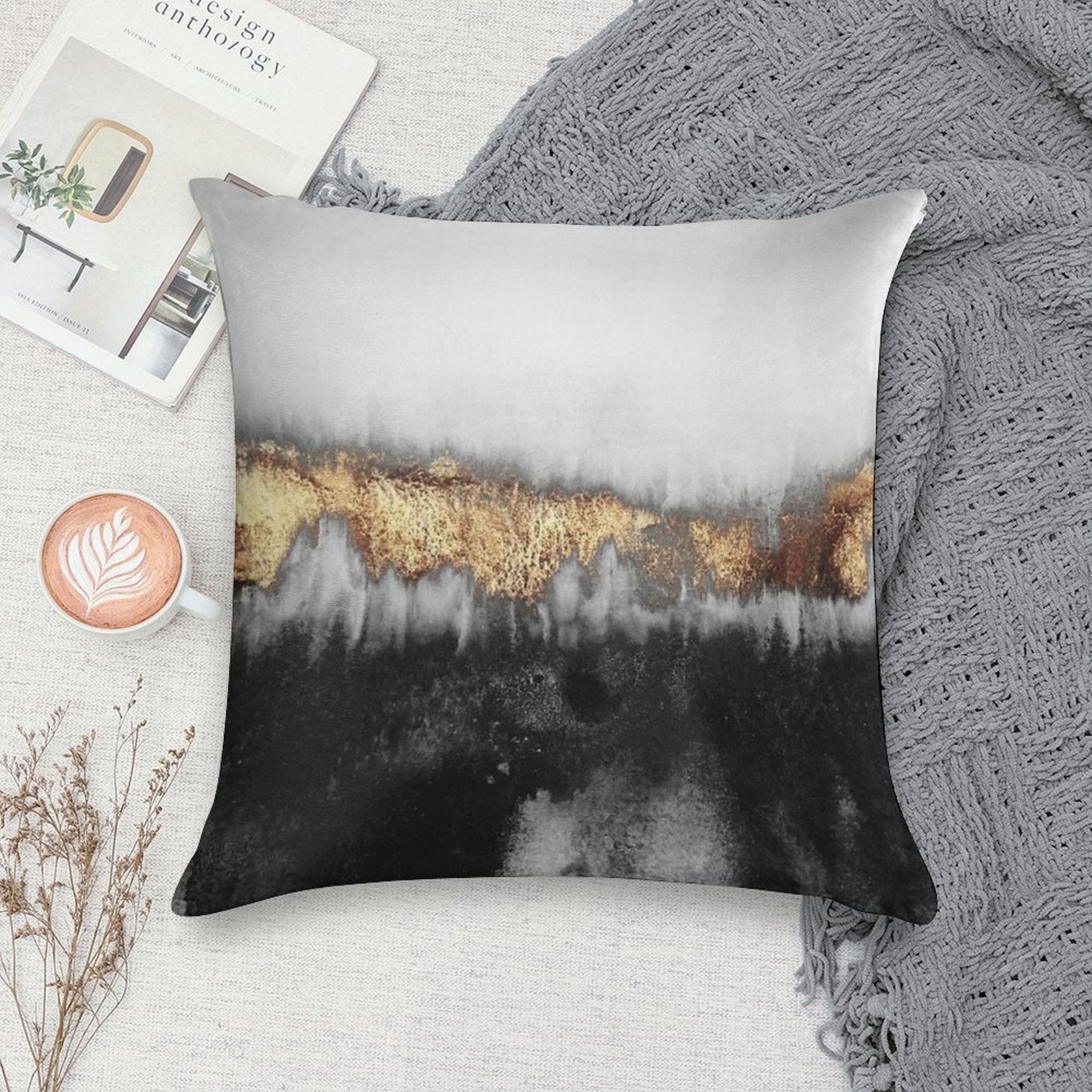 Gloomy Soft Skin-Friendly Throw Pillow