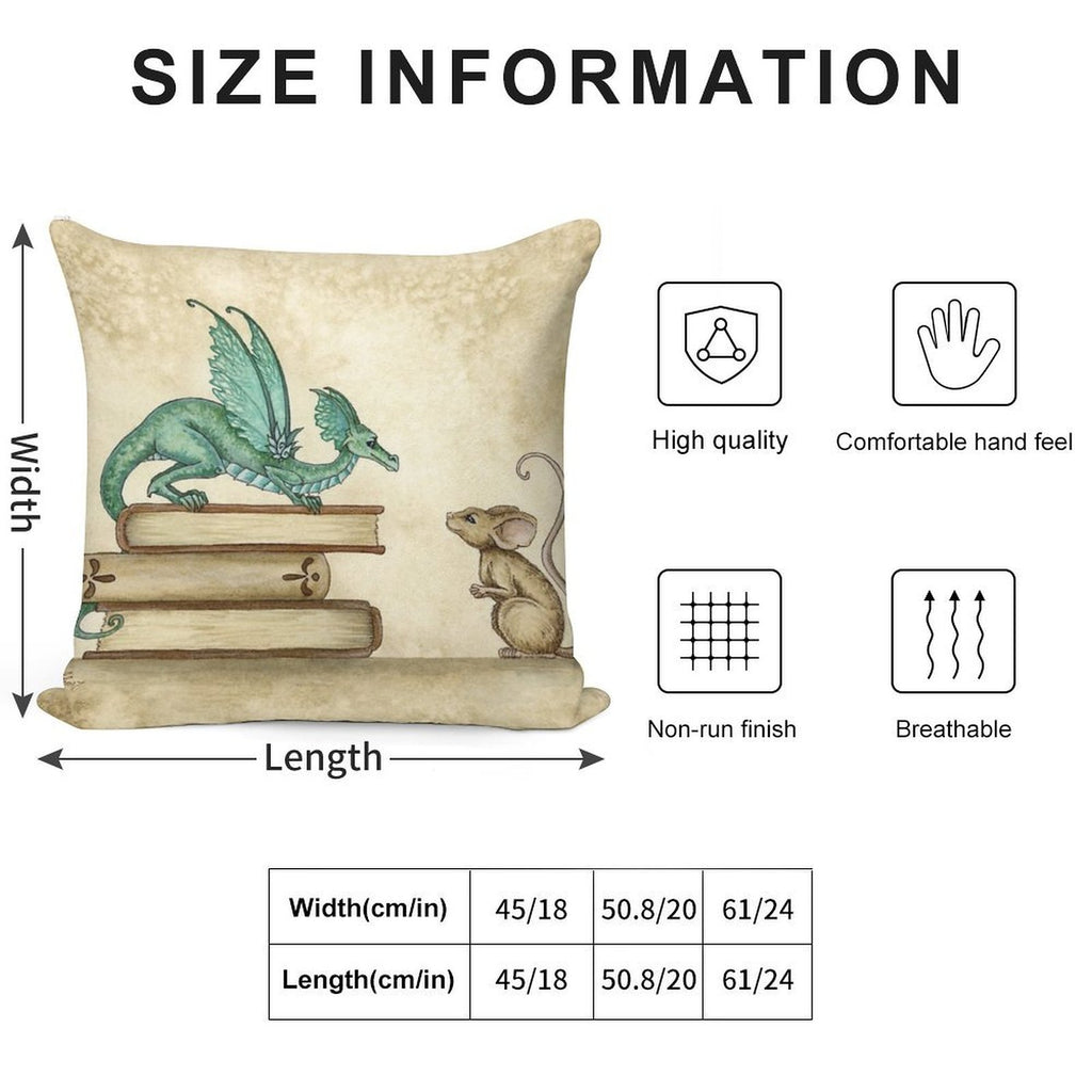 A Curious Encounter Soft Shrink-Resistant Throw Pillow