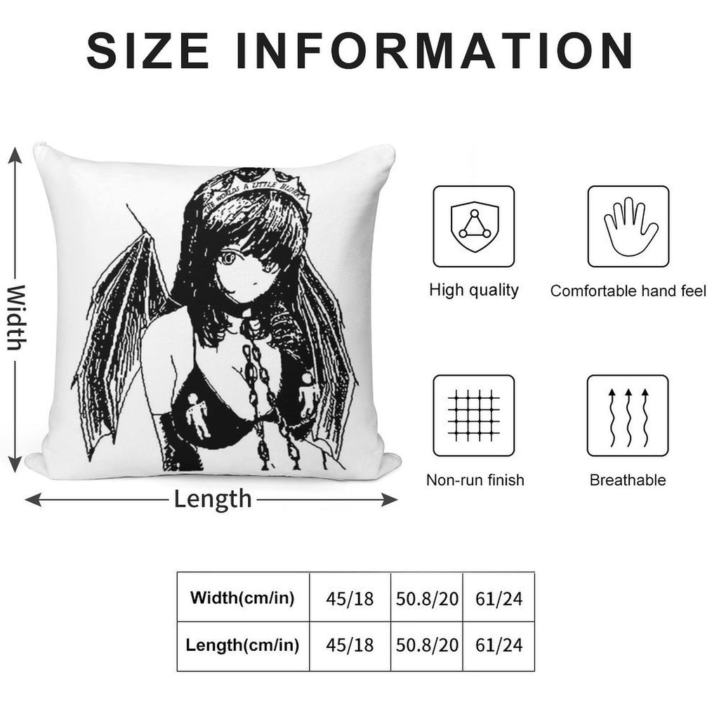 Princess Blurry Soft Warmth Comfort Throw Pillow