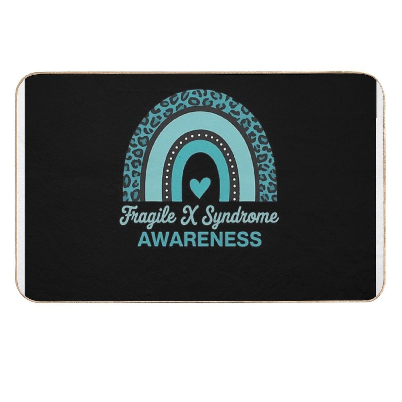1 We Wear Teal Rainbow Awsewome Fragile X Syndrome Awareness  Versatile Bath Mat