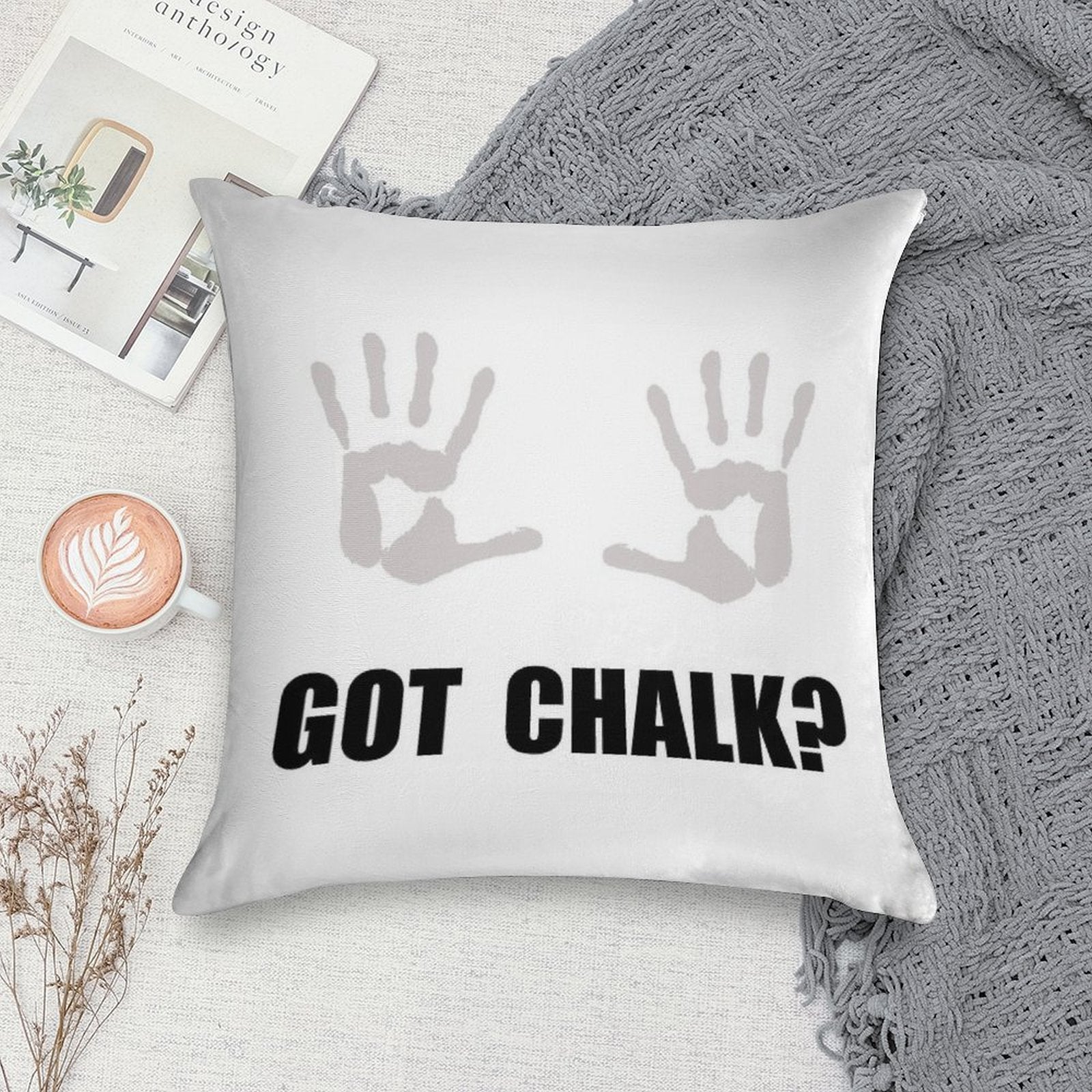 Got Chalk Soft Durable Construction Throw Pillow
