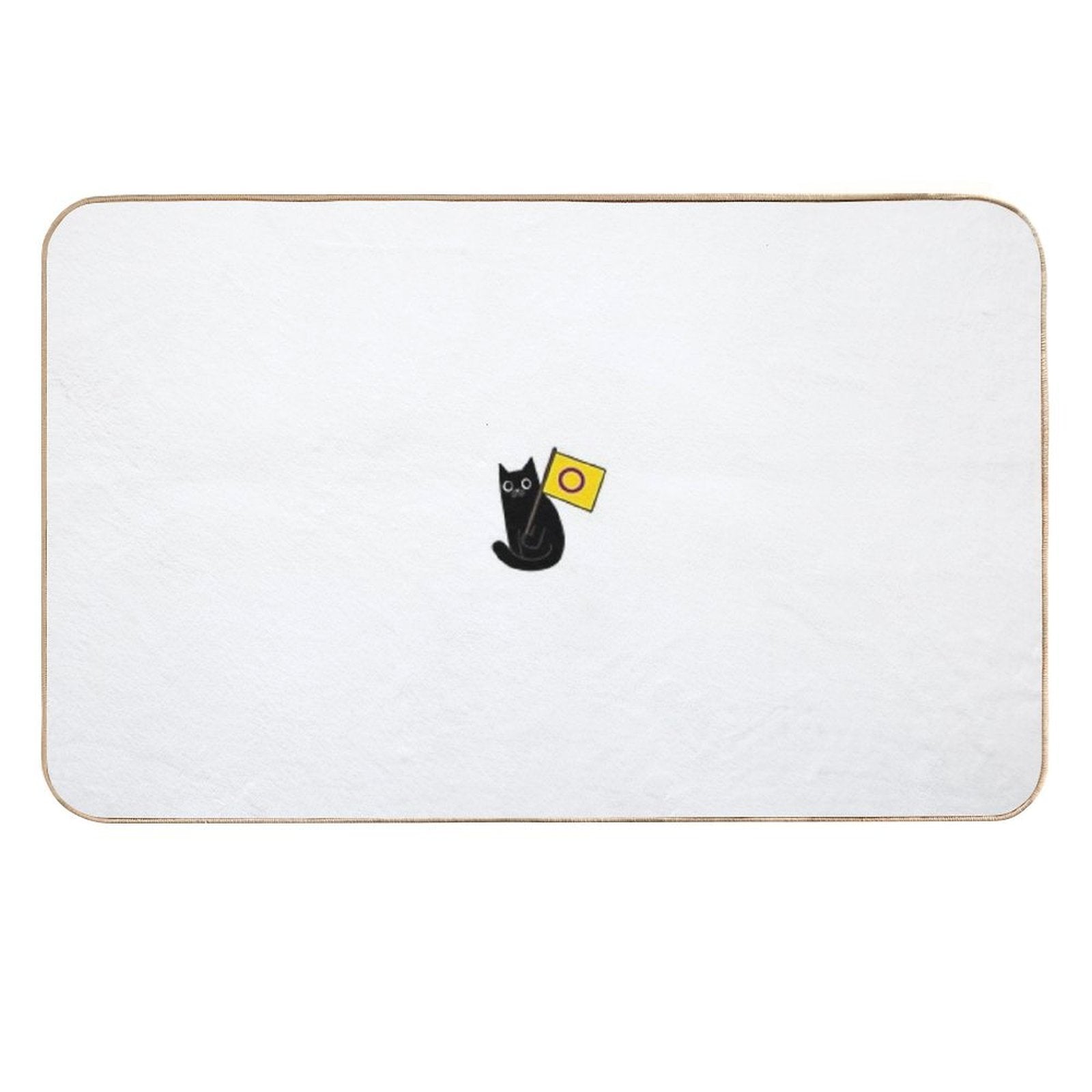 Intersex Pride Flag Black Cat Sticker  Versatile Bath Mat