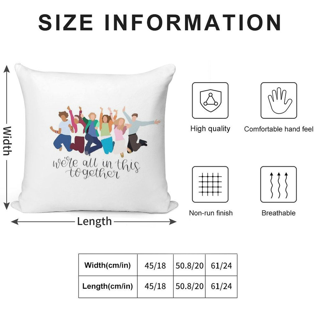 We’re All In This Together High School Musical Soft Multiple Sizes Throw Pillow