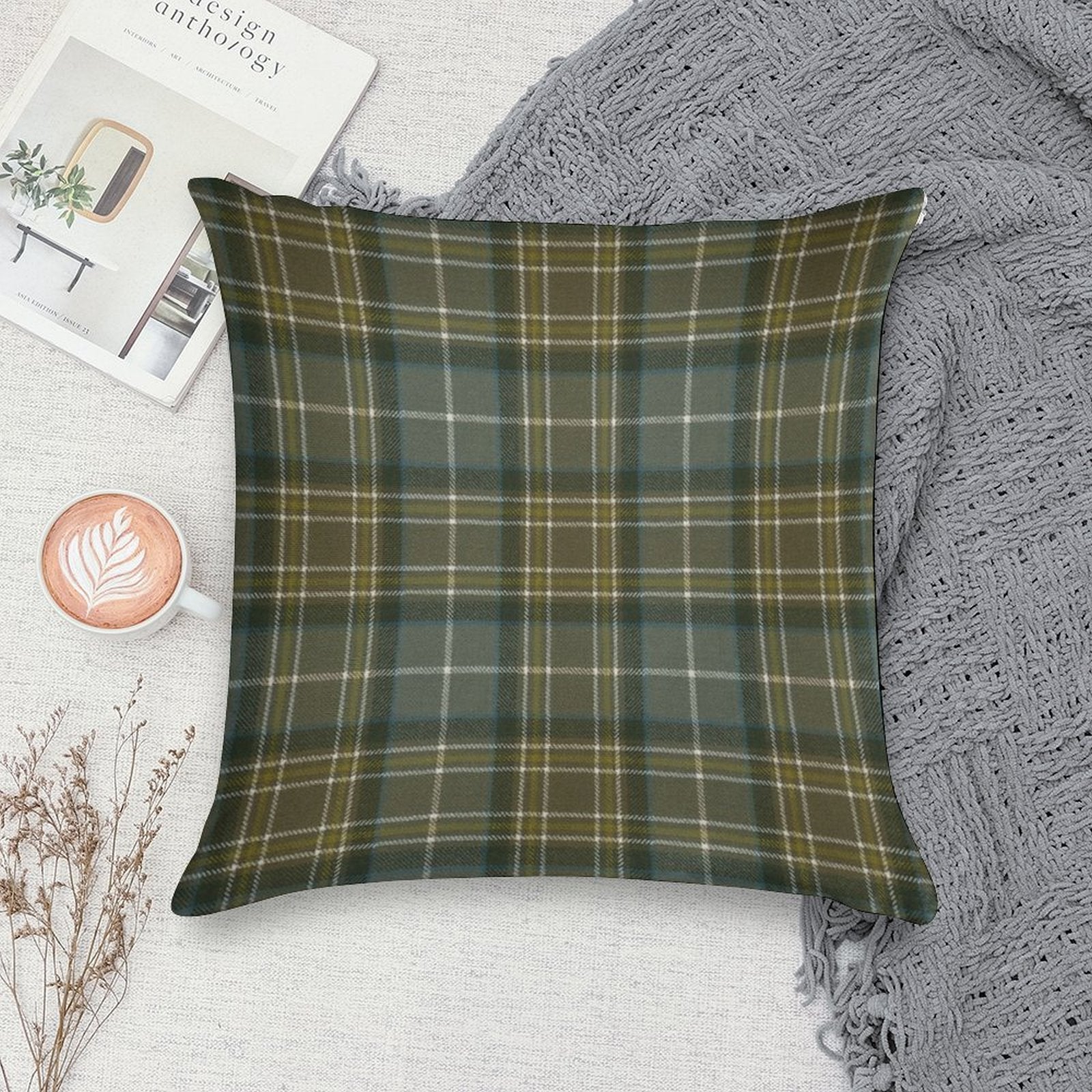 MacKellar Weathered Original Scottish Tartan Soft Gift Ready Throw Pillow