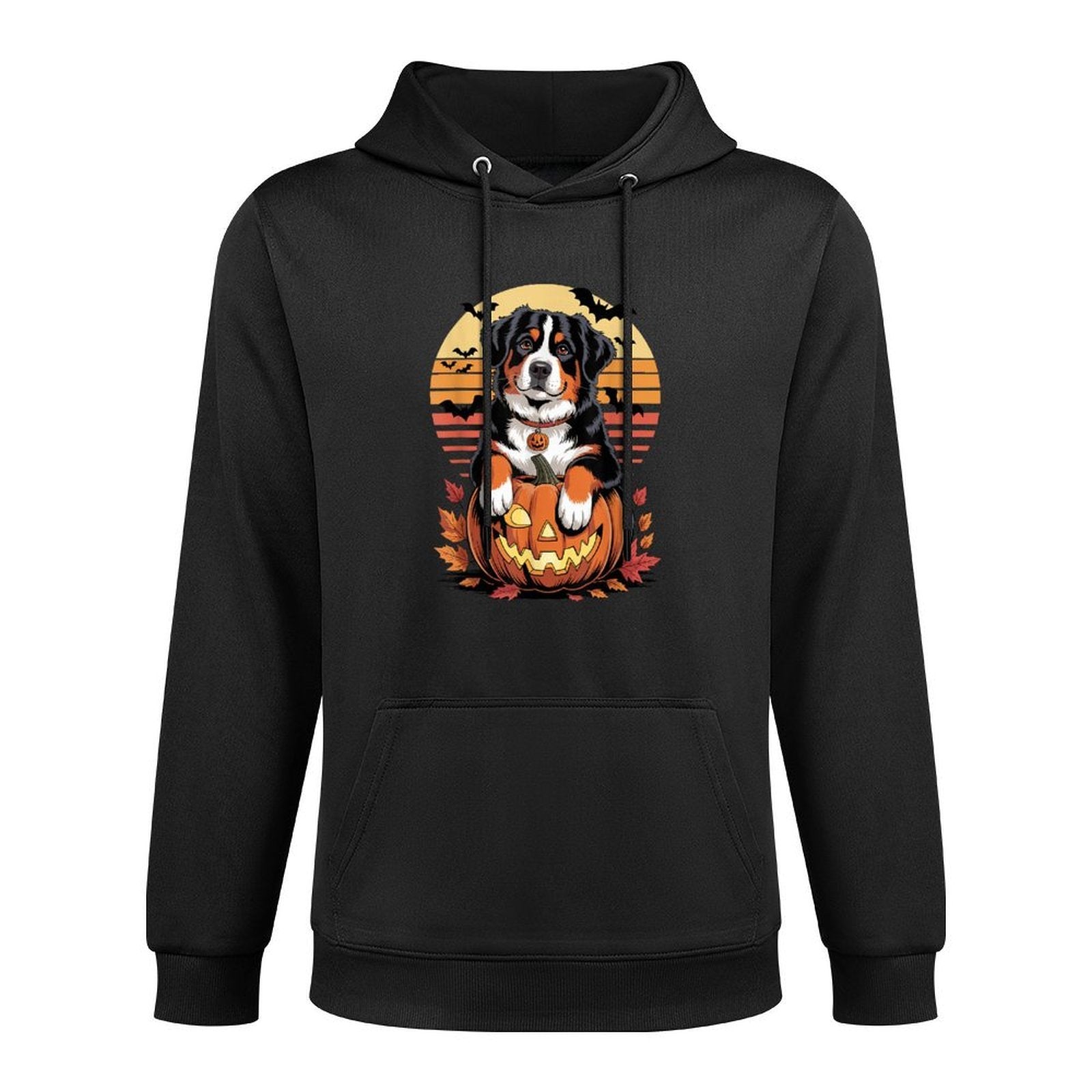 Halloween Retro Bernese Mountain Dog Berner Relaxed Fit Hoodie