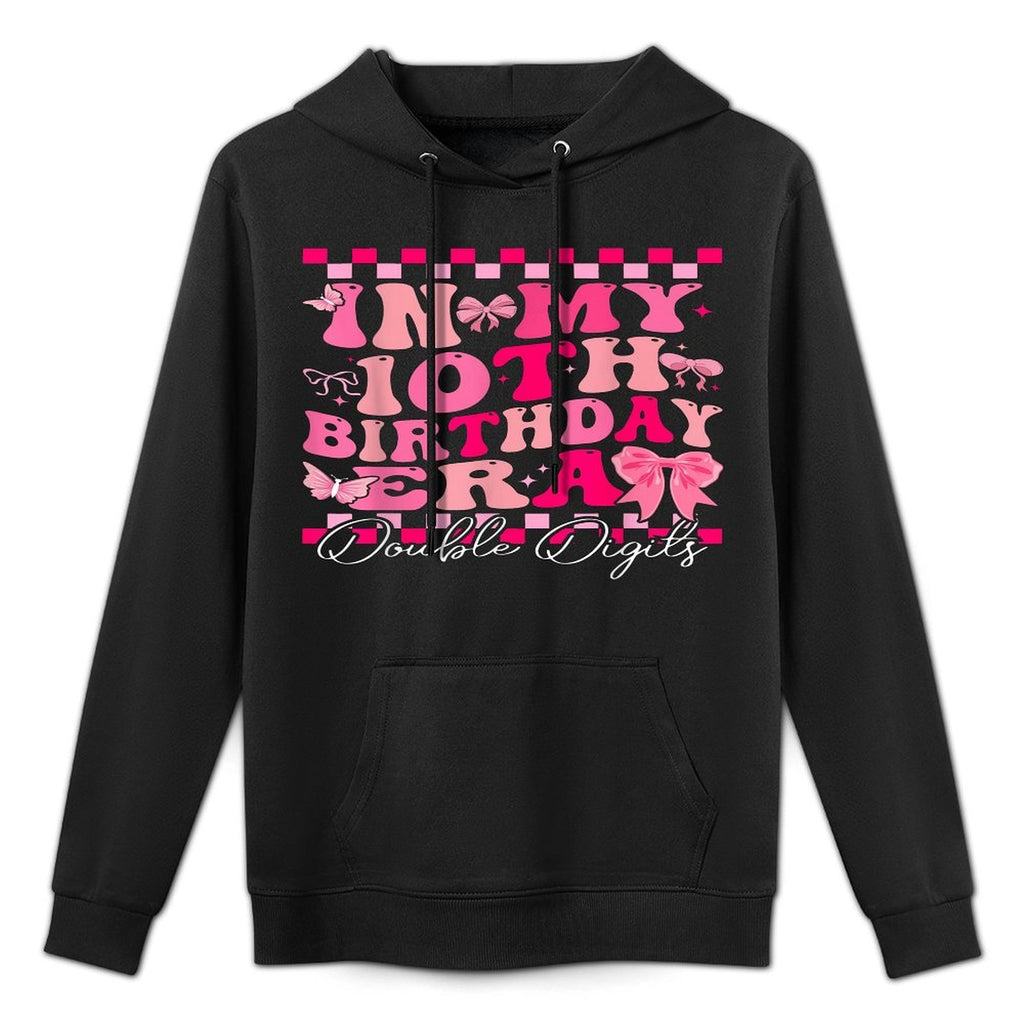 In My 10th Birthday Era Double Digits Coquette Bow Girl Bday All-Day Comfort Hoodie