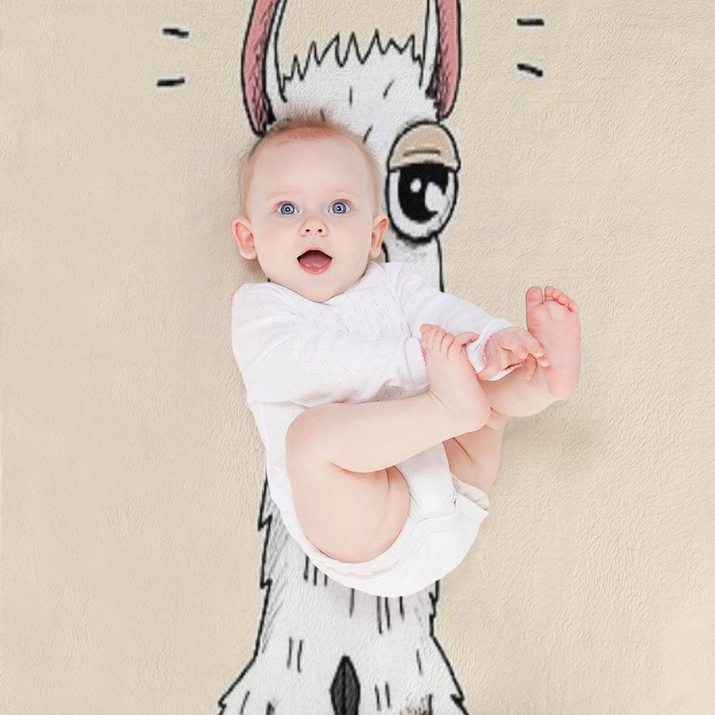 Llama Yoga Pose with Llamaste Quick-dry Throw Blanket