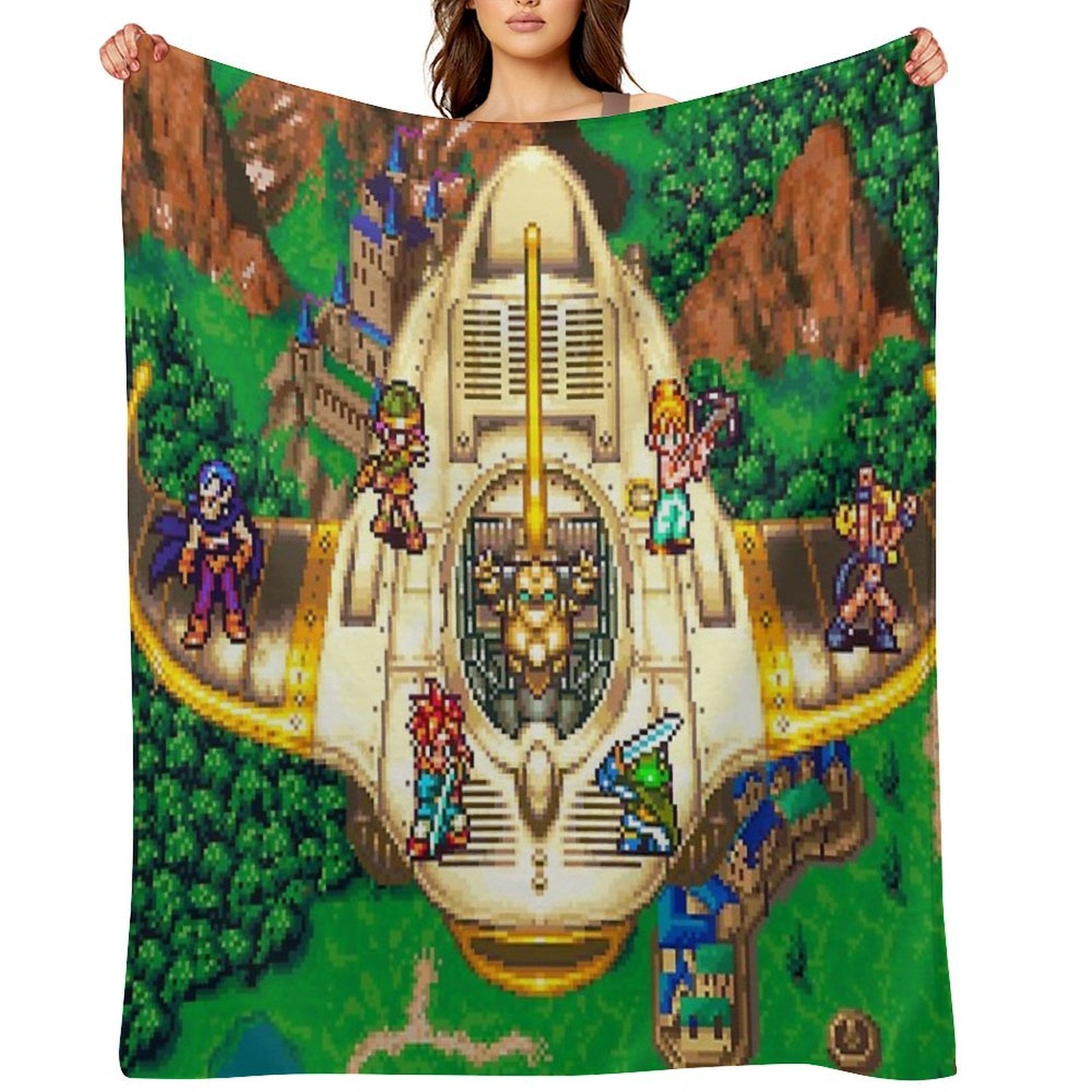 Chrono Trigger Epoch Eco-conscious Throw Blanket