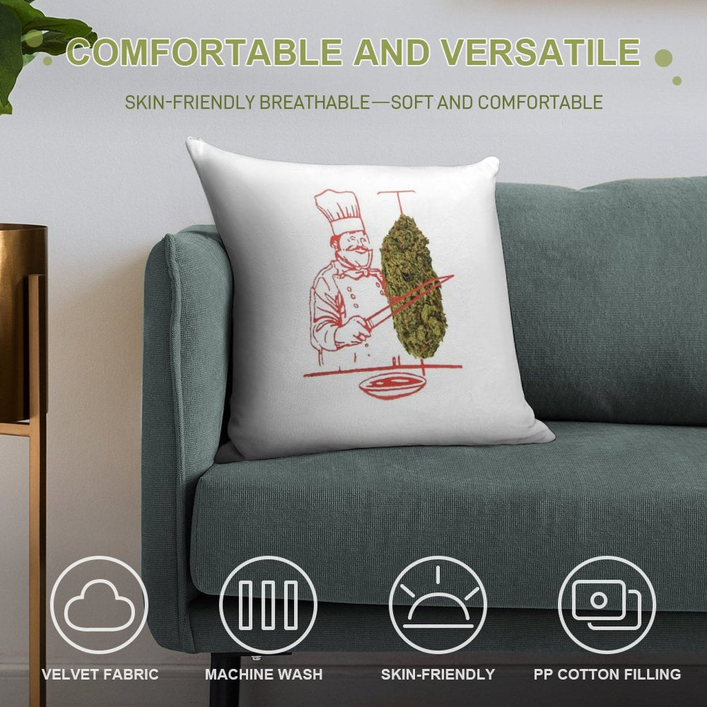 Döner Kebab Weed Soft Warmth Comfort Throw Pillow