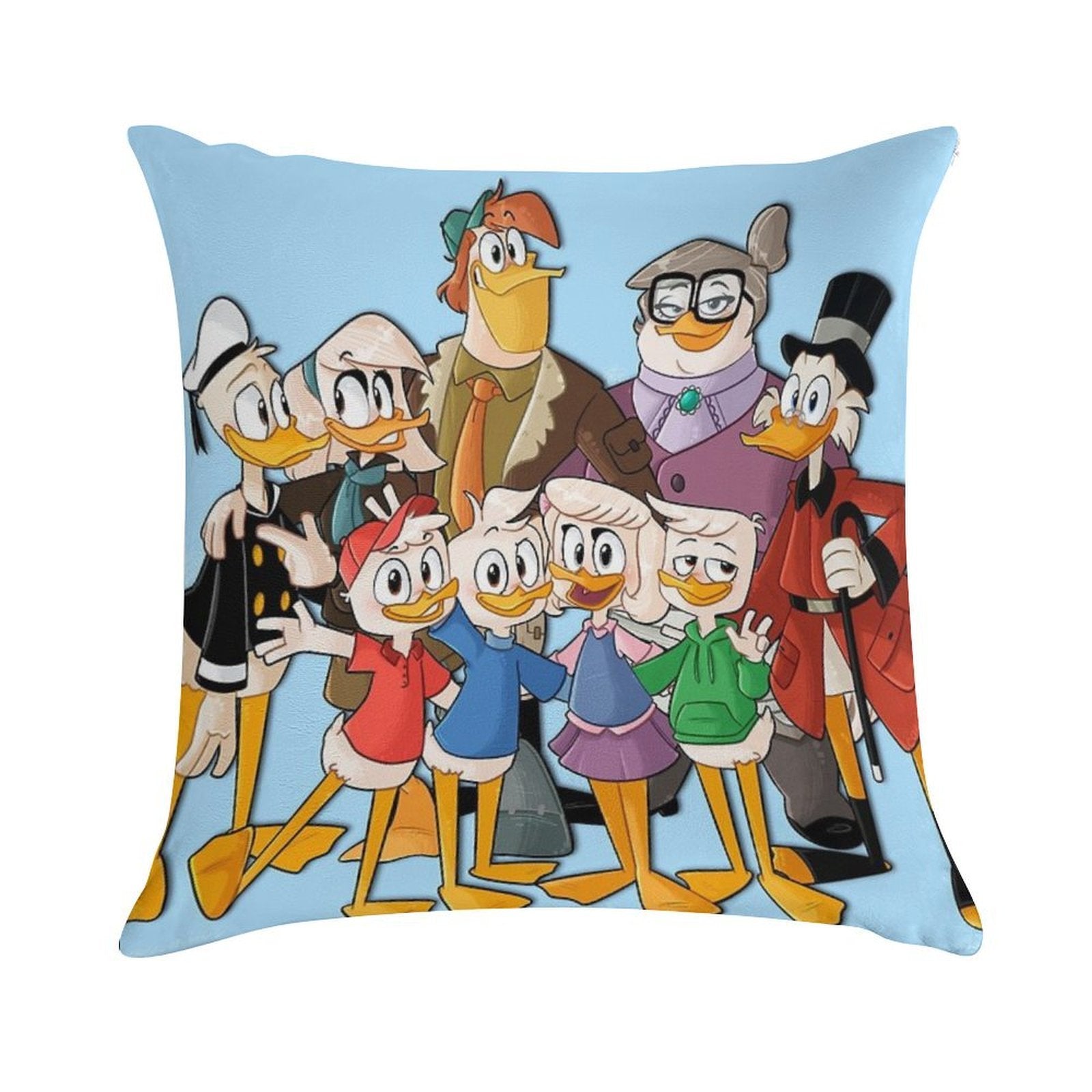 Clan McDuck Soft Hidden Zipper Throw Pillow