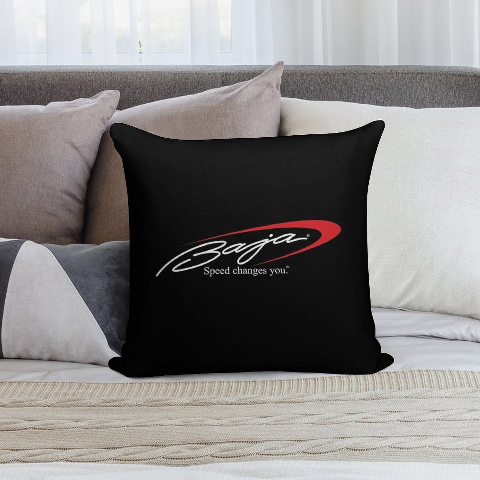 BAJA POWER BOATS Pocket Soft High-Density Material Throw Pillow