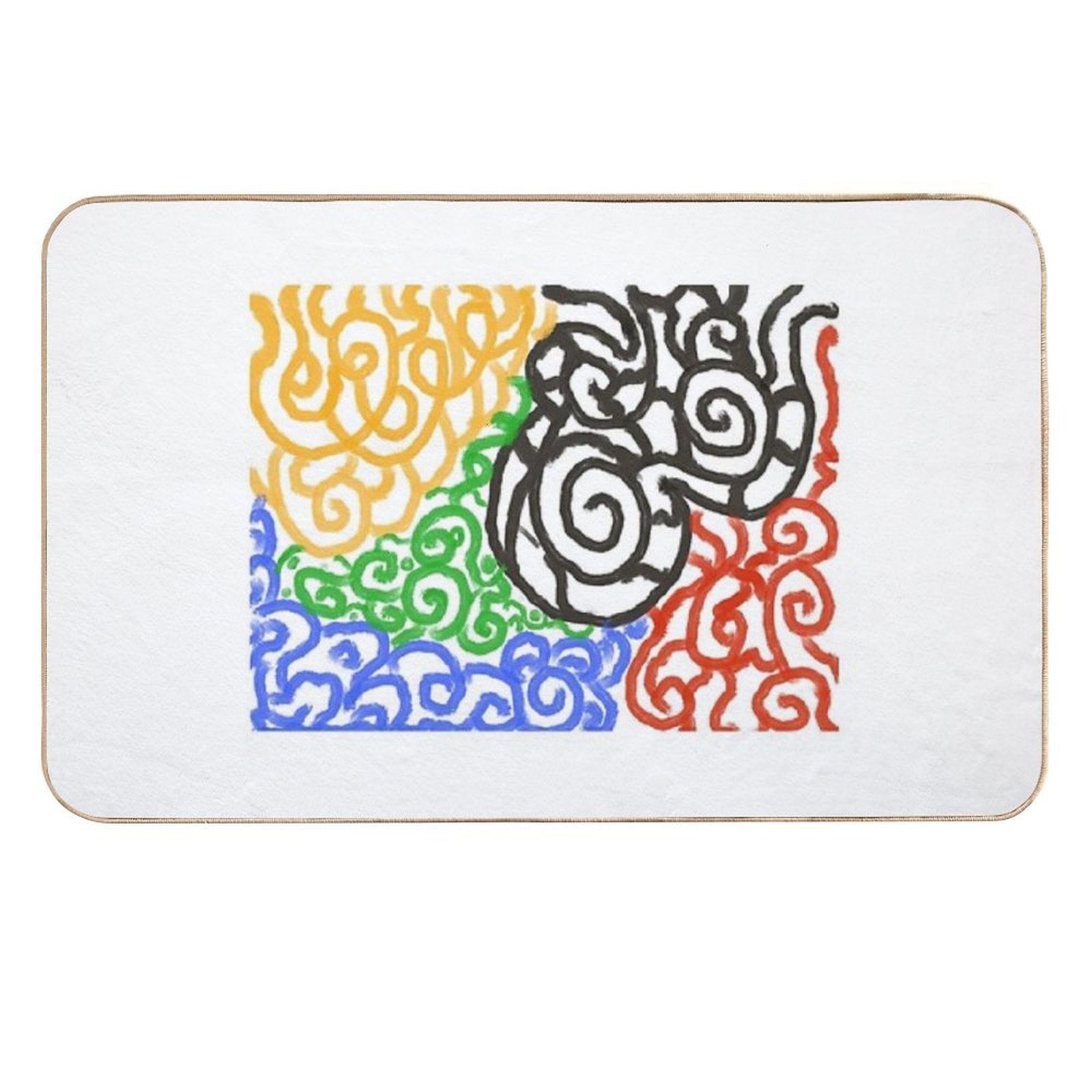 Imagine Lines And Fun  Easy Maintenance Bath Mat