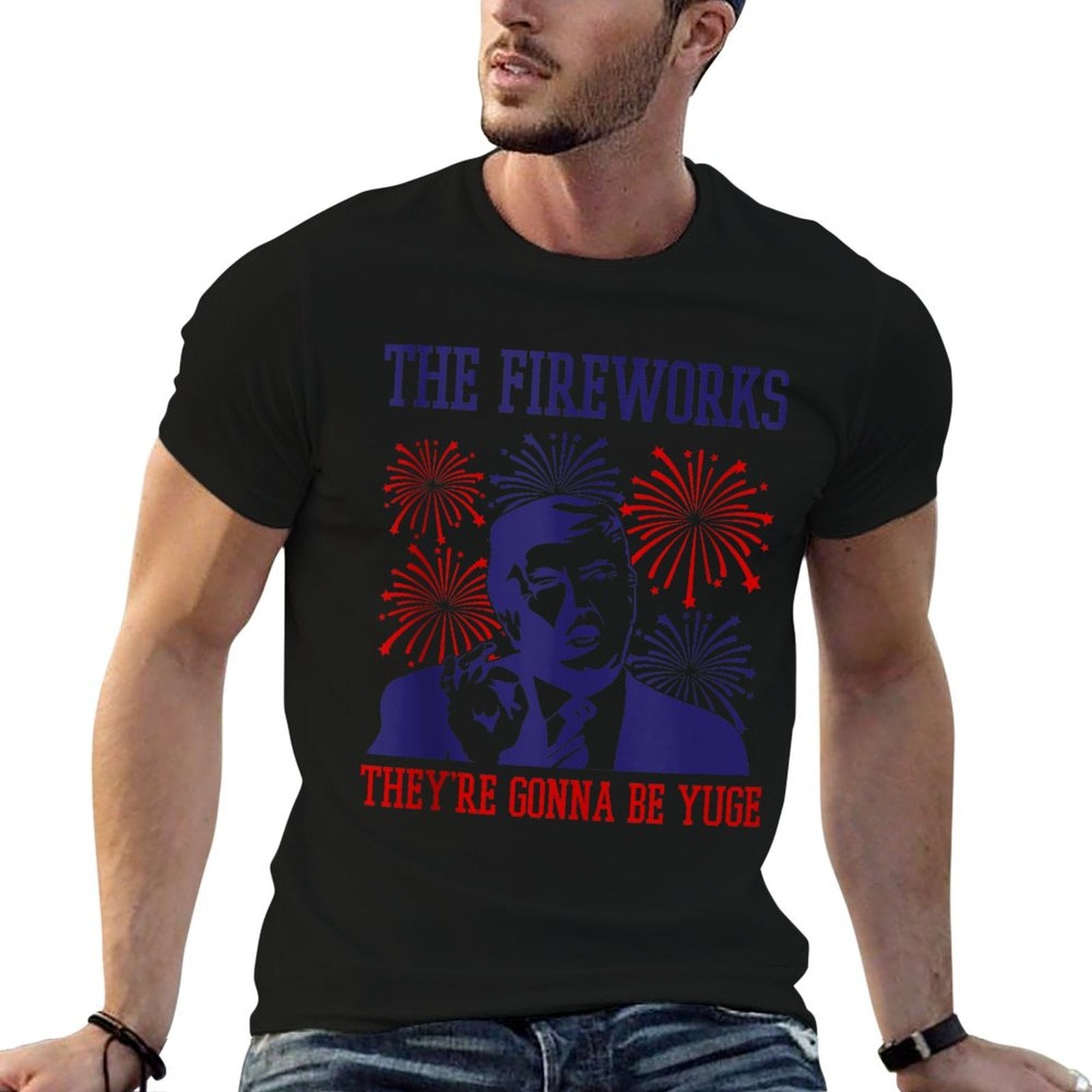 Funny Trump Quote Fireworks 4th Of July  Moisture-wicking T-Shirt