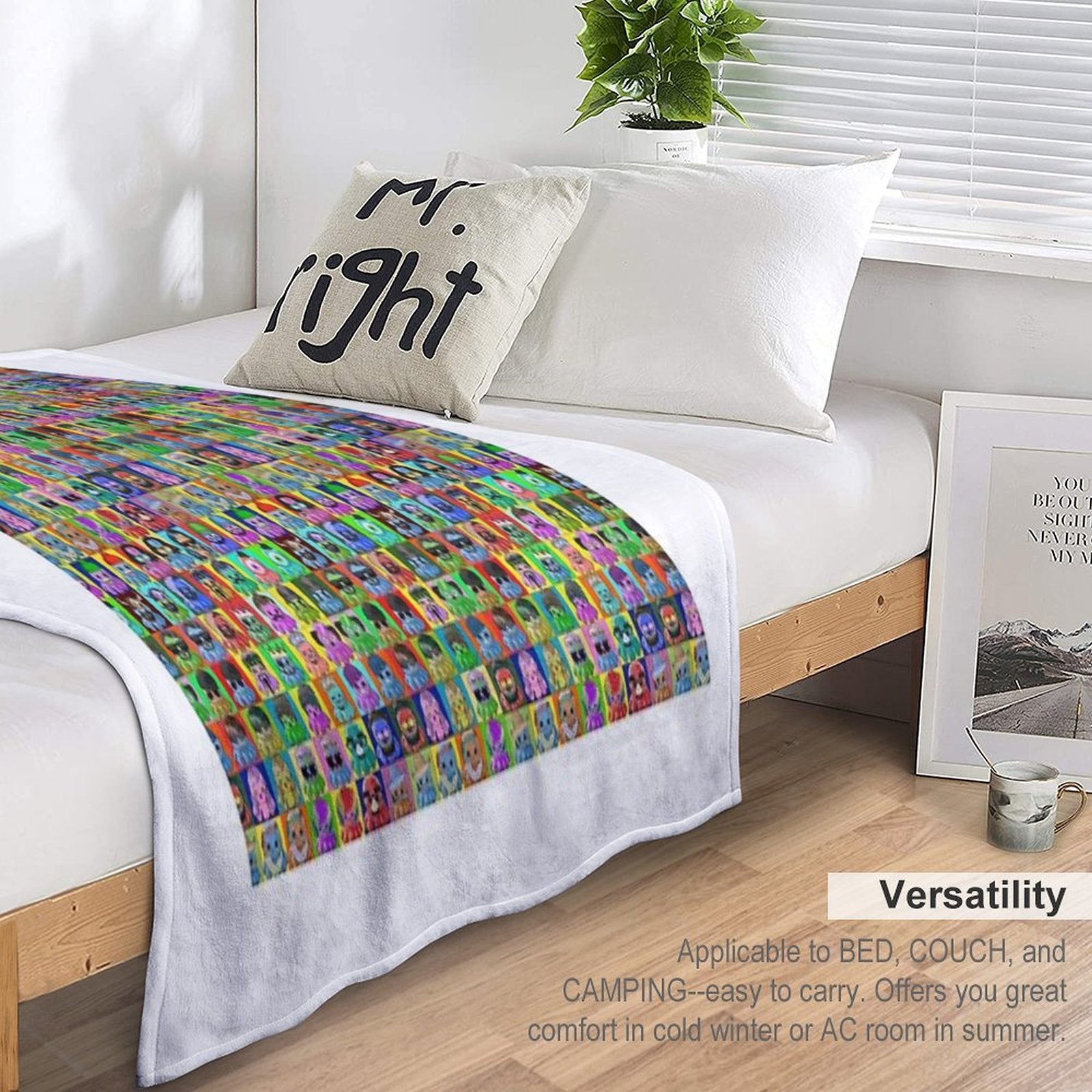 SQUID SQUAD Pattern Quick-dry Throw Blanket