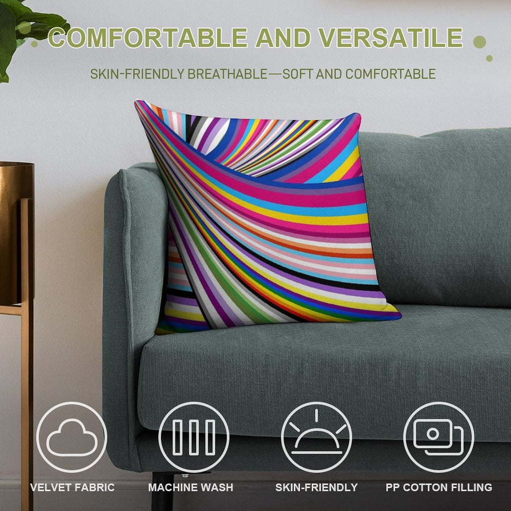 Pride Flags Soft Luxury Feel Throw Pillow