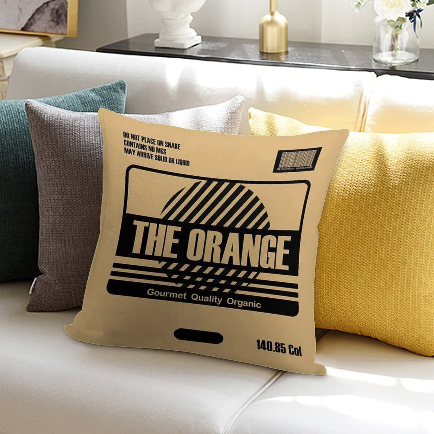 The Orange Metal Gear Solid Snake Box Soft Home Decor Throw Pillow