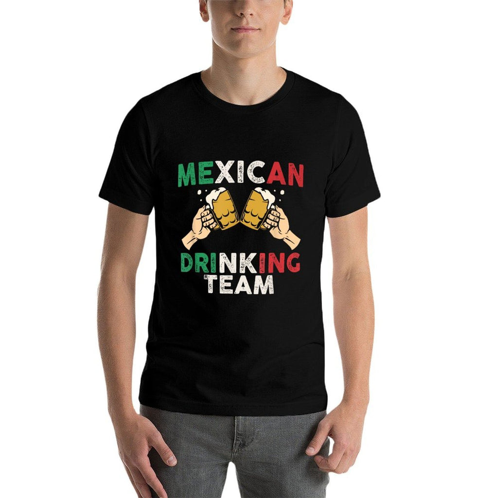 Cheers Mexican Drinking Team Funny Mexico Beer Mugs  Moisture-wicking T-Shirt