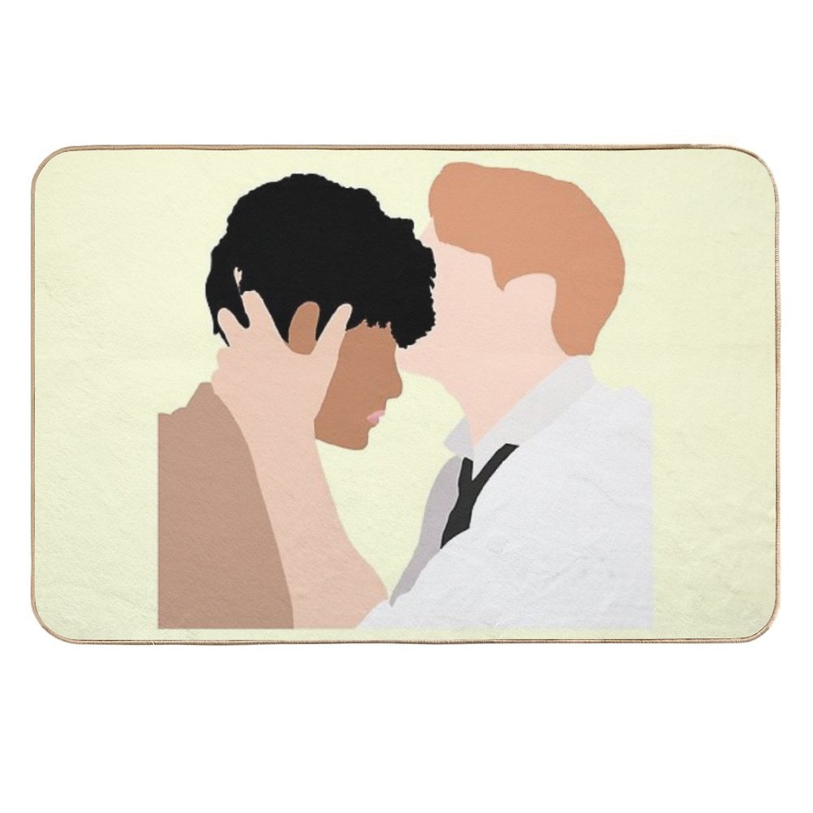 Heartstopper - Nick And Charlie Forehead Kiss  Easy To Clean Bath Mat