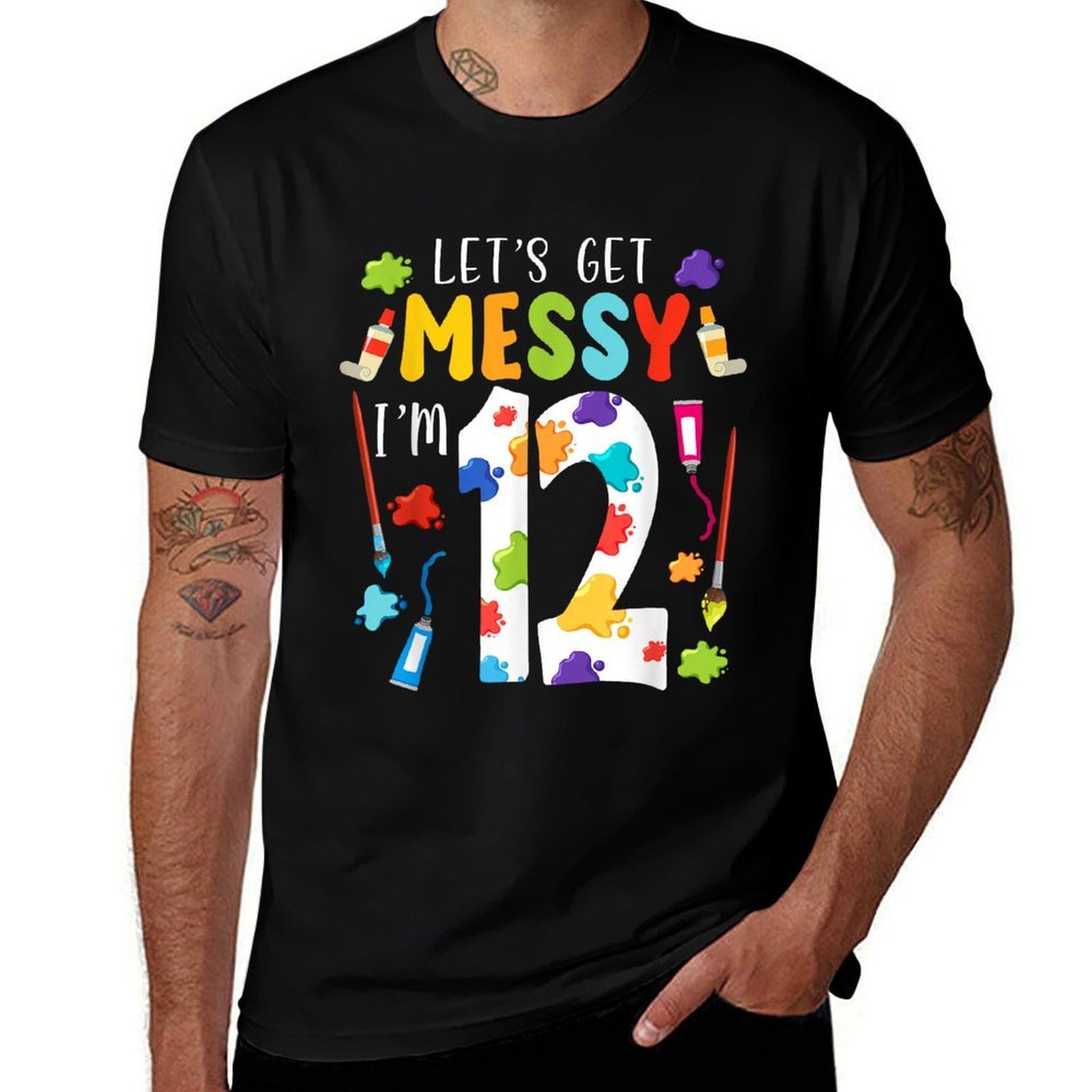 Art Painting 12th Birthday Artist 12 Years Old Party Theme  Affordable Price T-Shirt