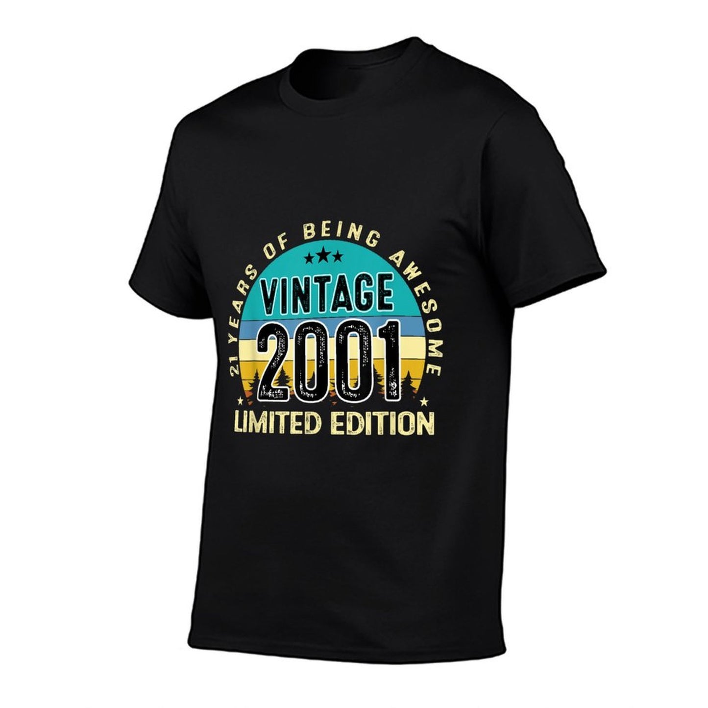 21 Year Old Gifts Vintage 2001 Limited Edition 21st Birthday  Oversized Silhouette T-Shirt