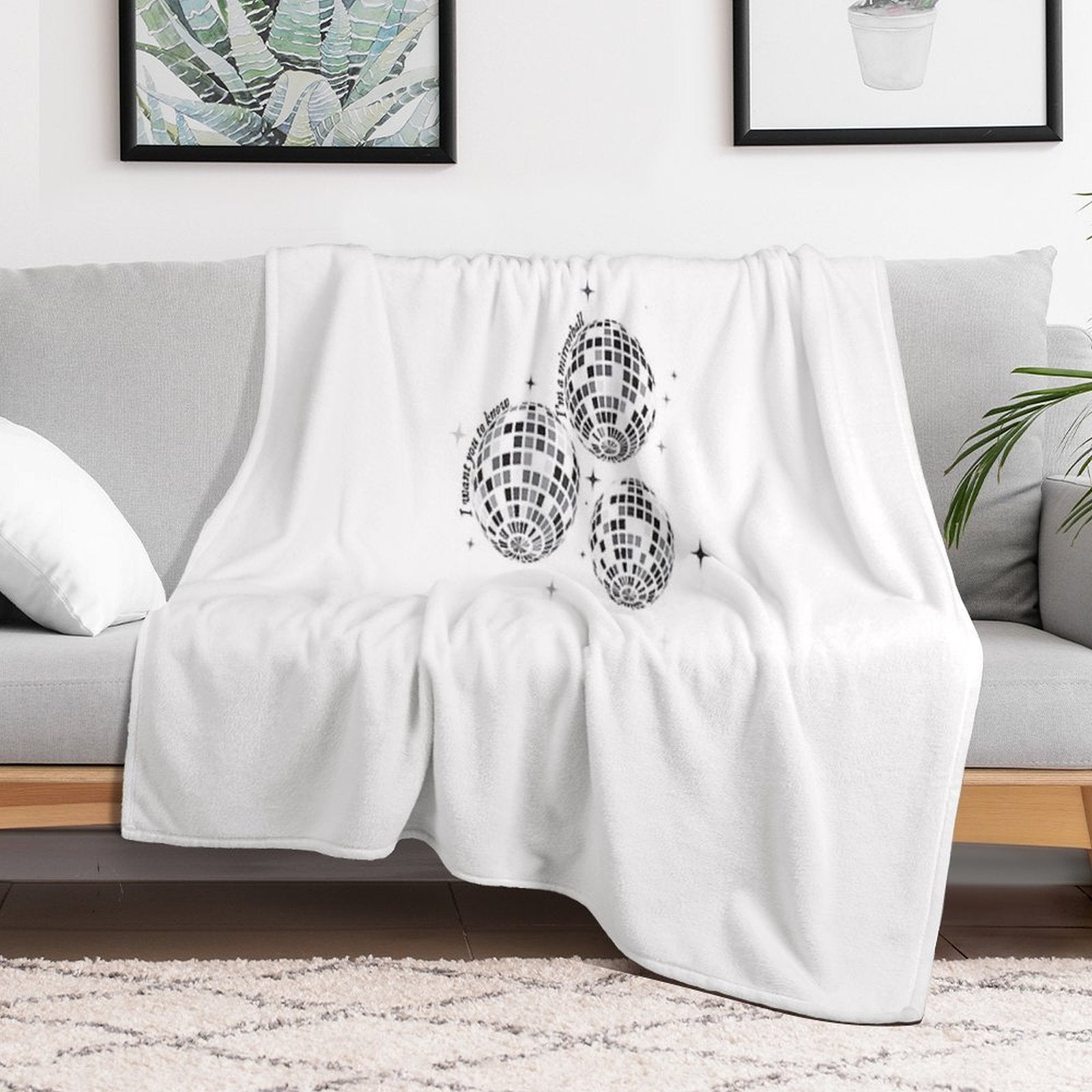 Mirrorball Velvety-soft Throw Blanket