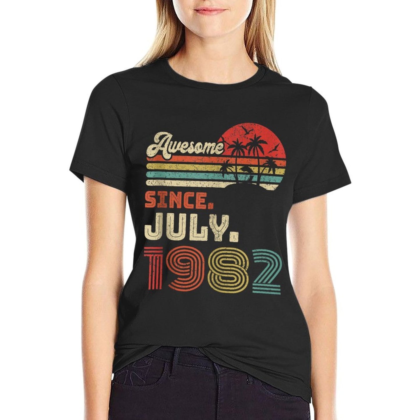 40 Year Old Awesome Since July 1982 40th Birthday  Easy-care T-Shirt