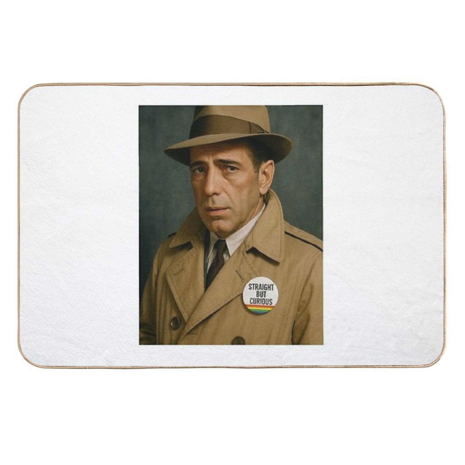 Humphrey Bogart – Straight But Curious (Vintage Pride Tribute)  Rapid-Drying Bath Mat