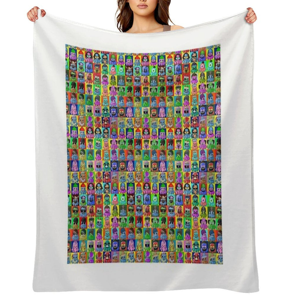 SQUID SQUAD Pattern Quick-dry Throw Blanket
