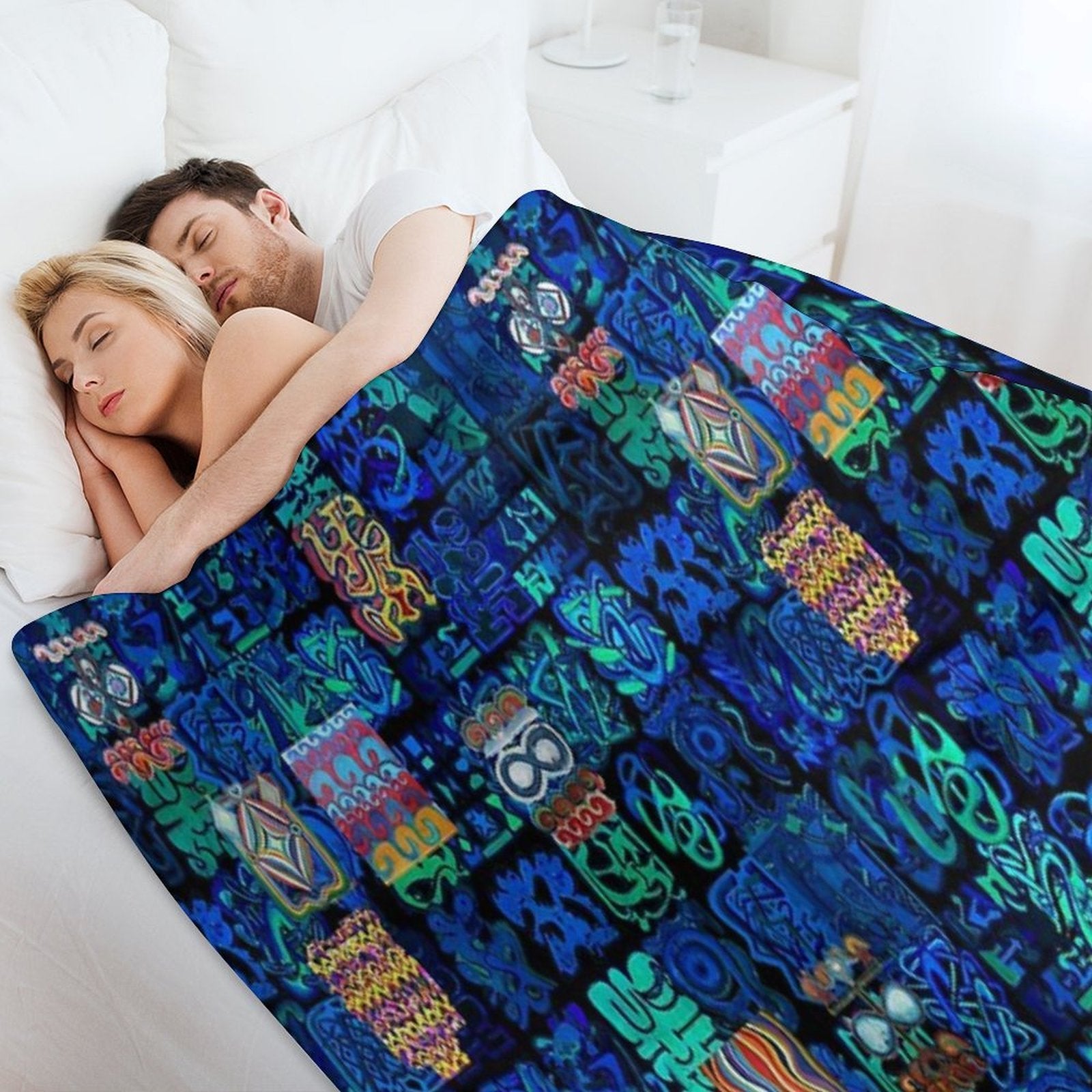 Pop Abstract Machine-washable Throw Blanket