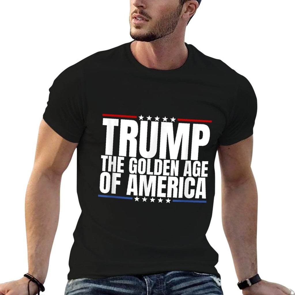 Trump 2024, The Golden Age of America Patriotic Donald Trump  Oversized Silhouette T-Shirt
