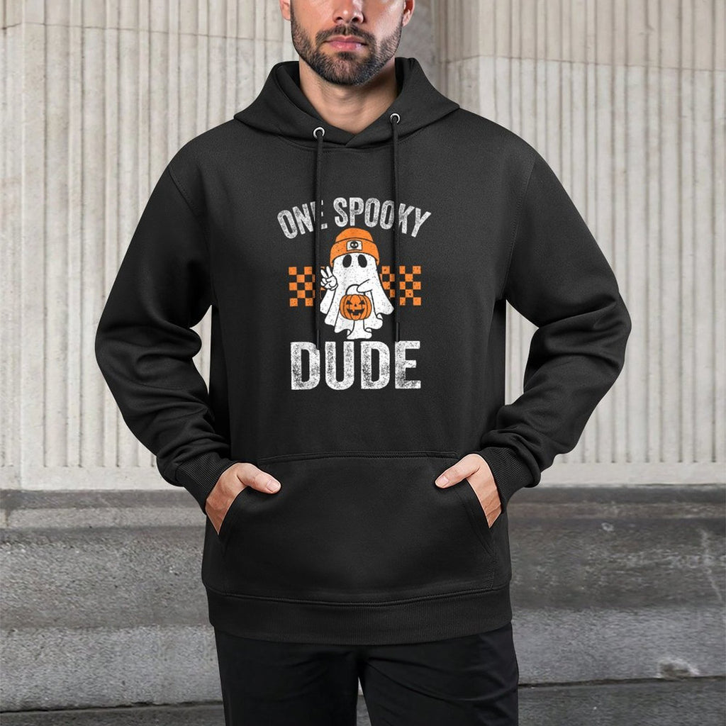 One Spooky Dude Funny Ghost Dude Halloween Easy Care Hoodie