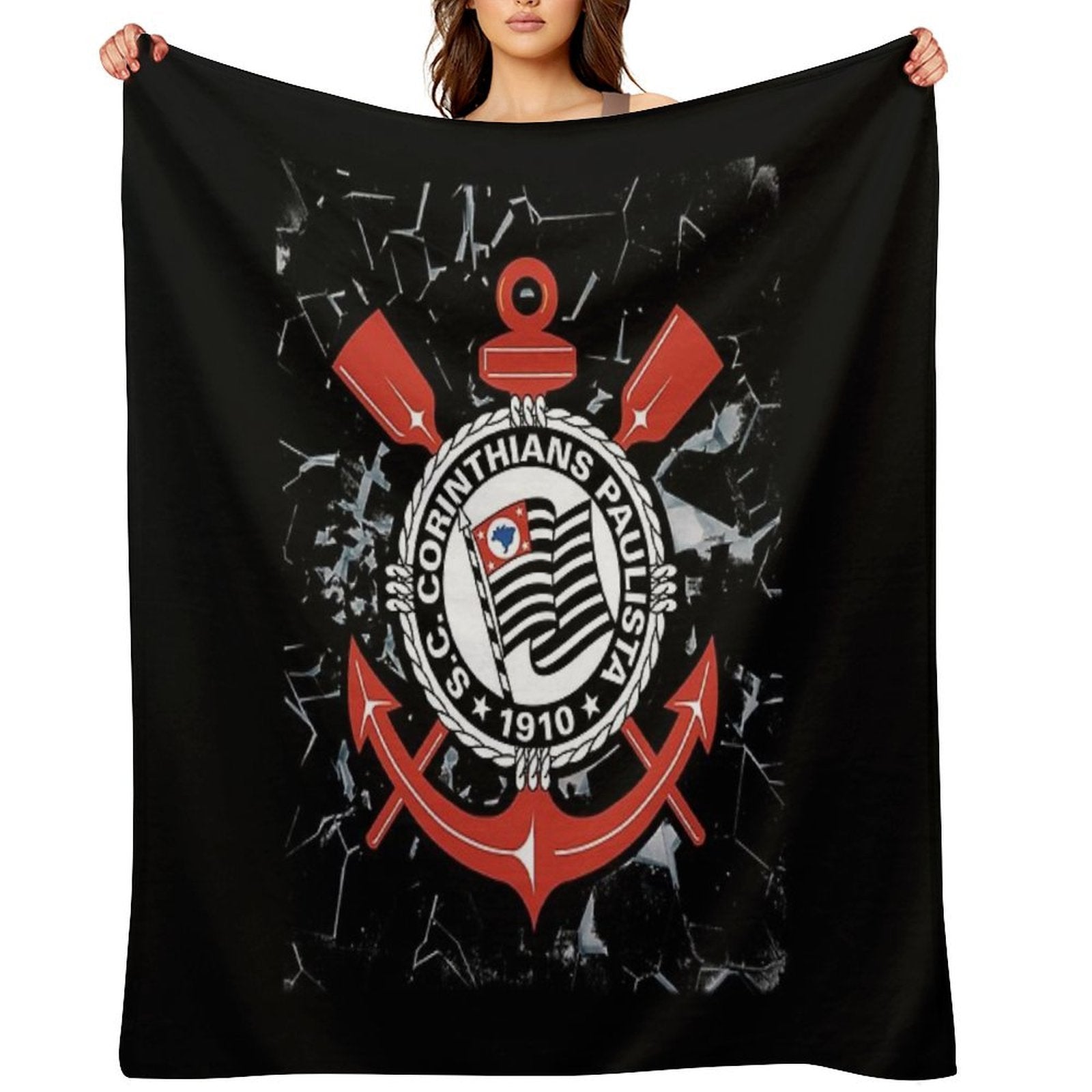 SC Corinthians Paulista - Futebol Brasileiro Soccer Fan Wrinkle-free Throw Blanket