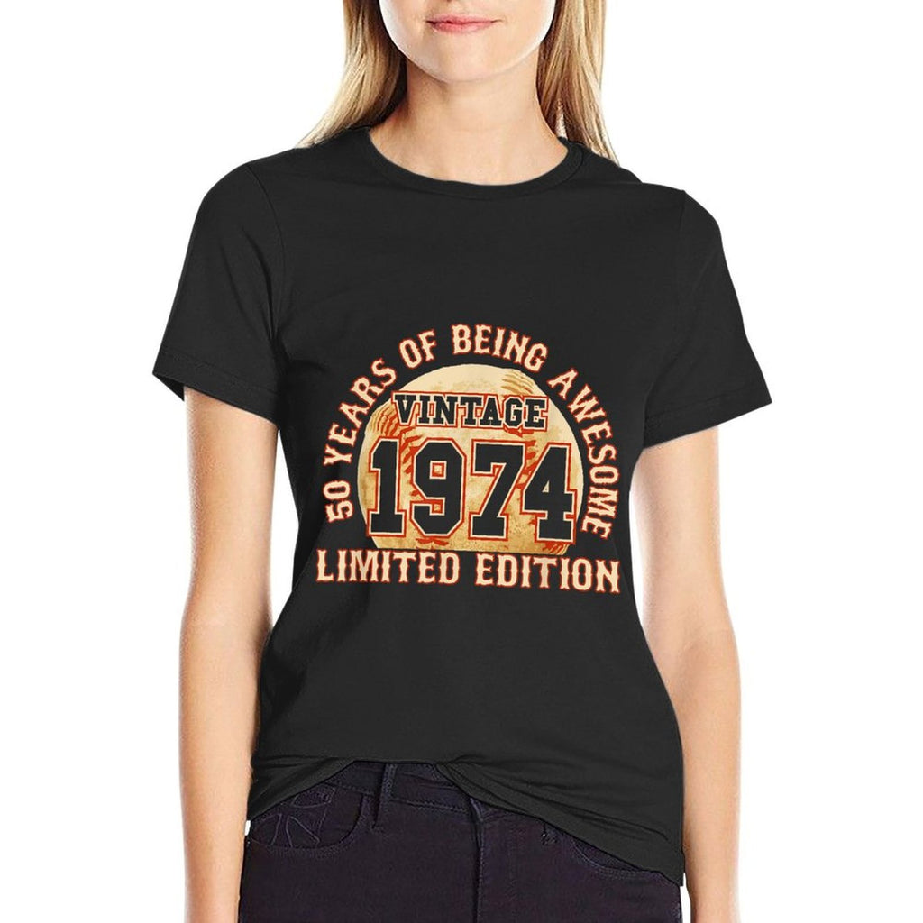 Baseball Fan Vintage 1974 50th Birthday  Durable T-Shirt