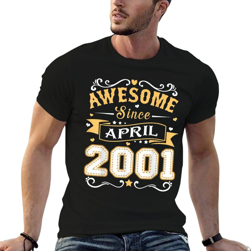Awesome Since April 2001 21 Years Old 21st Birthday Comfortable T-Shirt