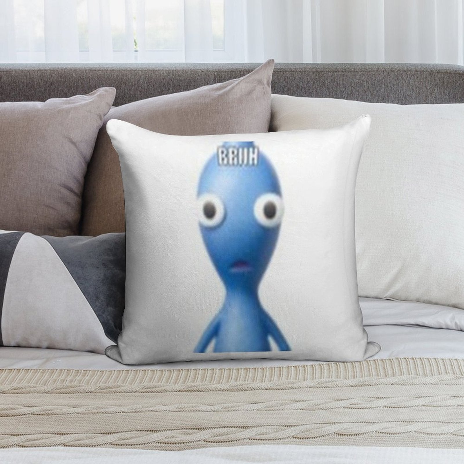 BRUH Pikmin 2 Soft Gift Ready Throw Pillow
