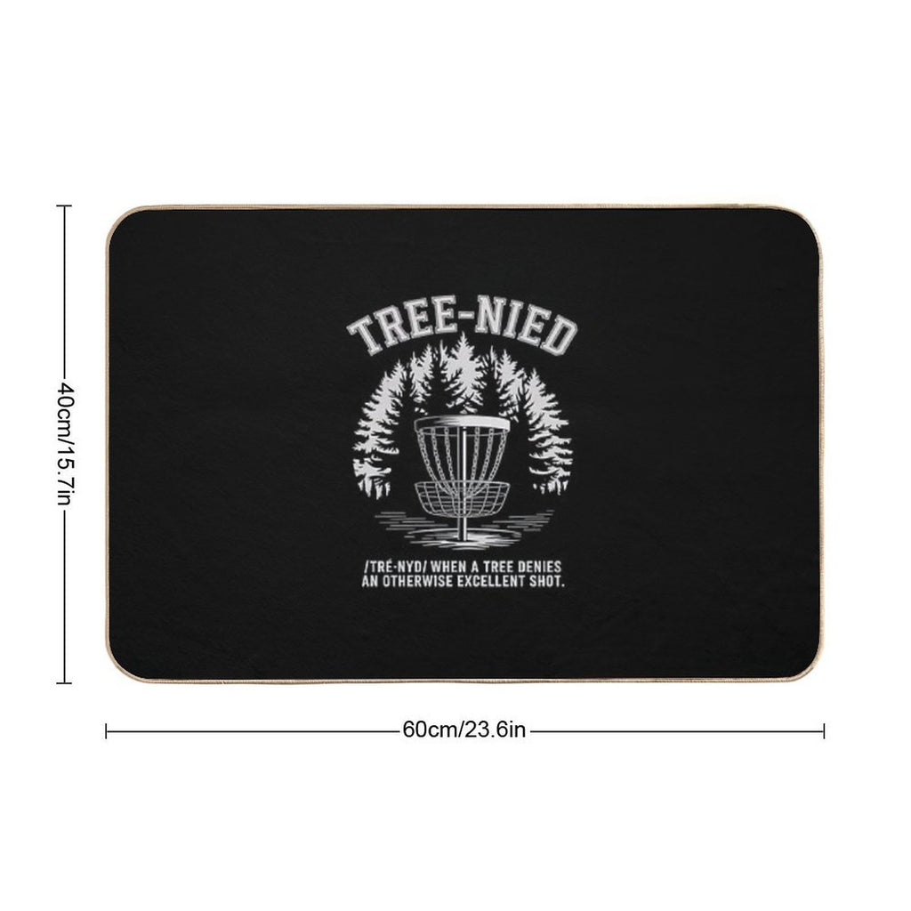 Disc Golf - Funny Stupid Tree Tree-nied IV  Slip-Resistant Bath Mat