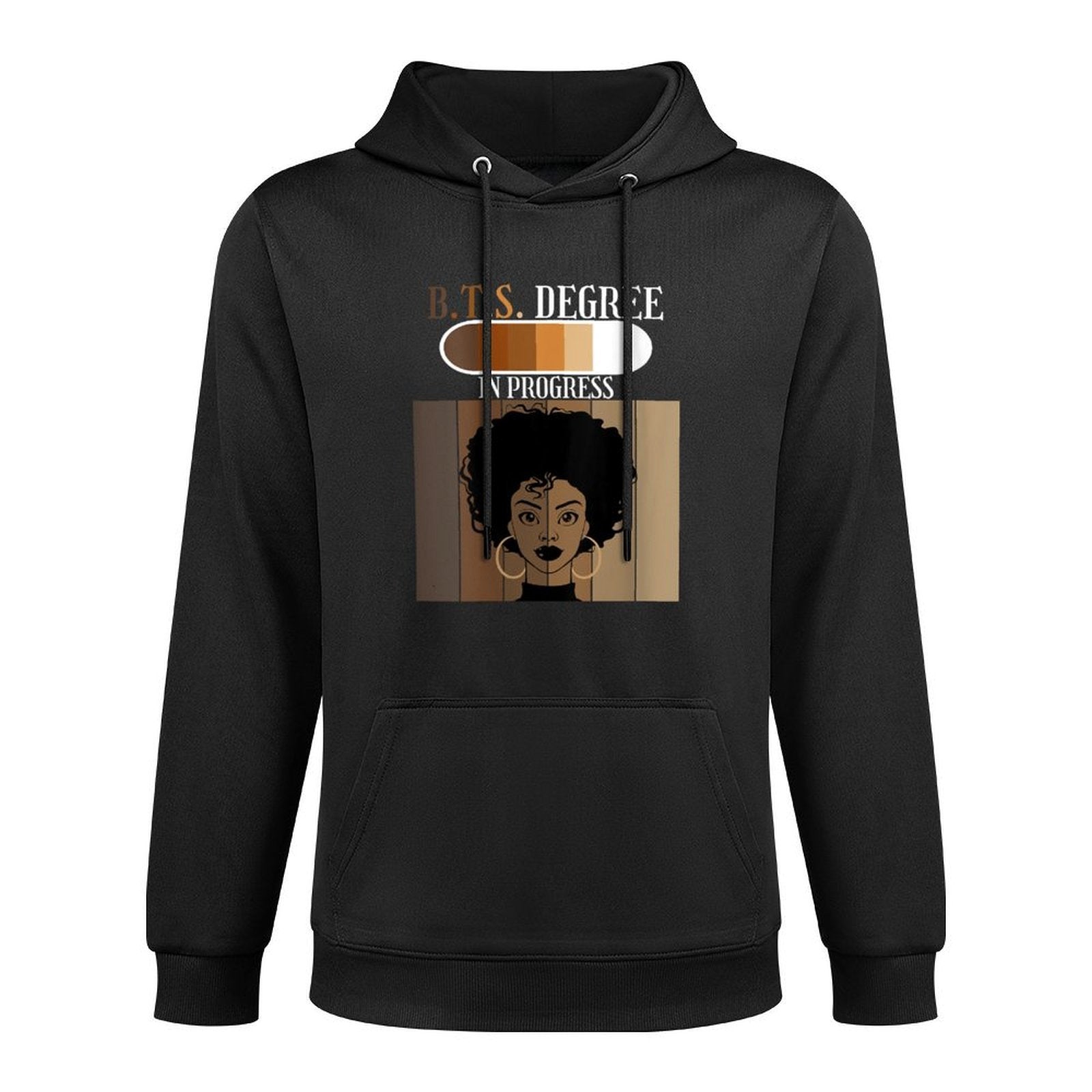 Womens Bachelor of Tourist Studies BTS Degree In Progress Afro Medium-Weight Fabric Hoodie