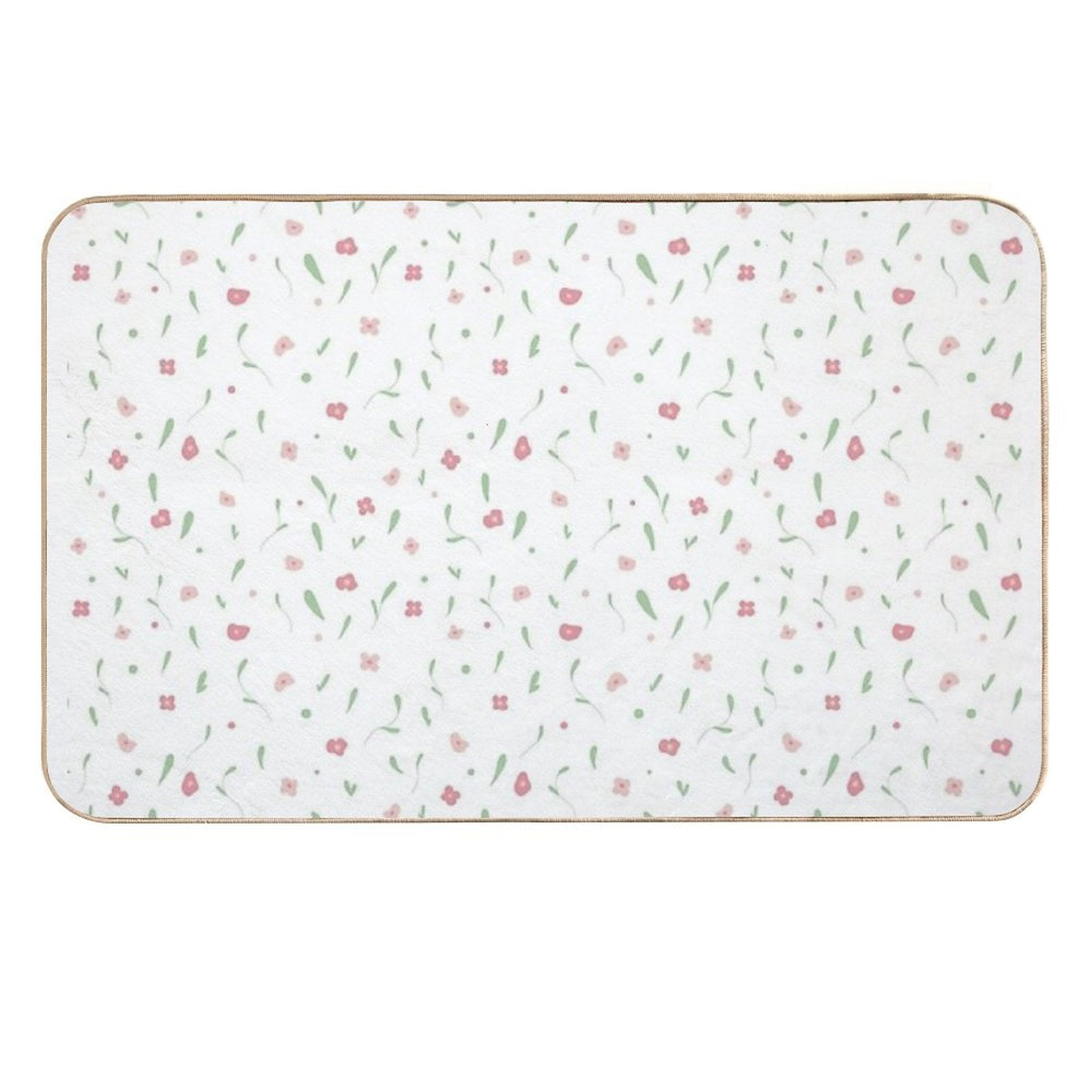 Pink Flower Pattern  Eco-Friendly Bath Mat