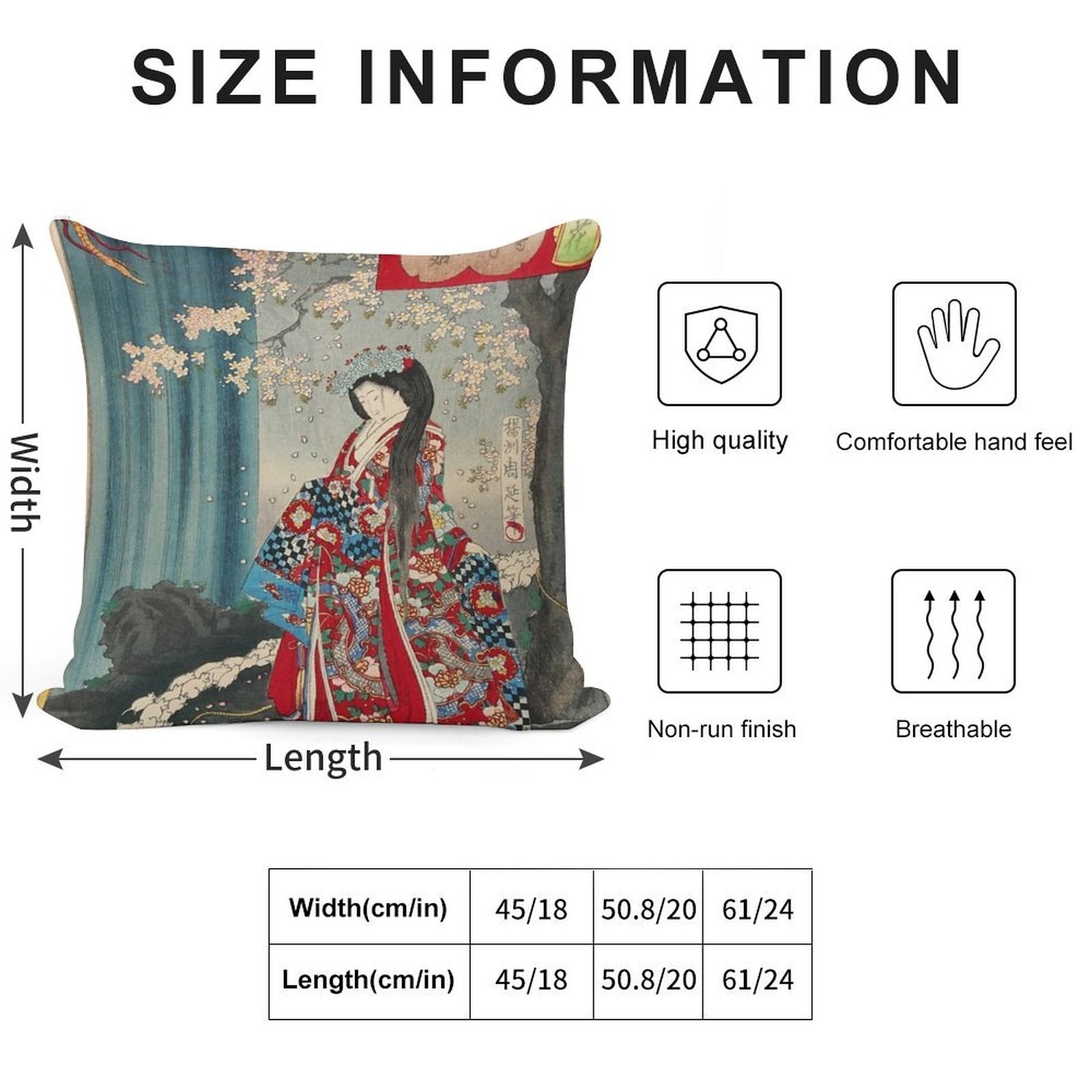 Ukiyo-e Japanese Art Classic Geisha Lady - Japan Art Soft Ultra-Soft Texture Throw Pillow