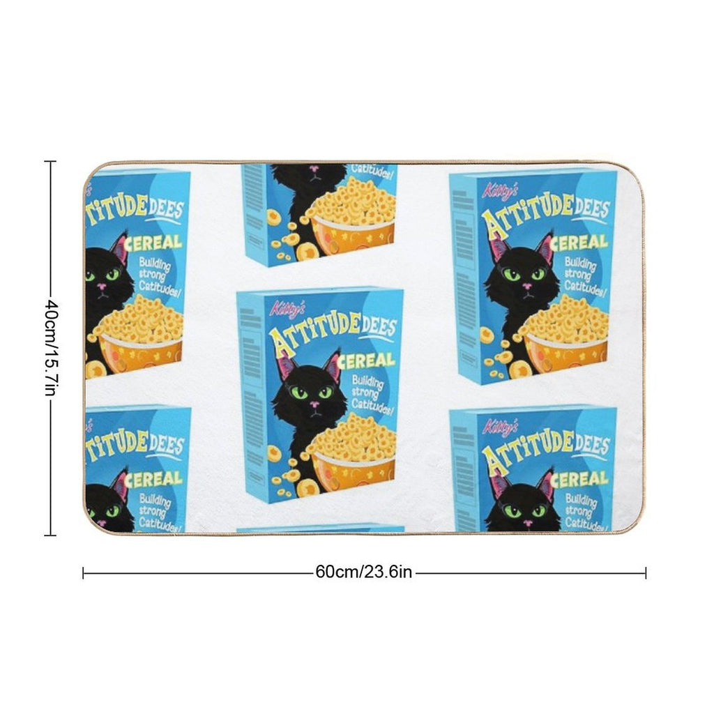 If Cats Had Their Own Cereal Brand  Easy To Clean Bath Mat