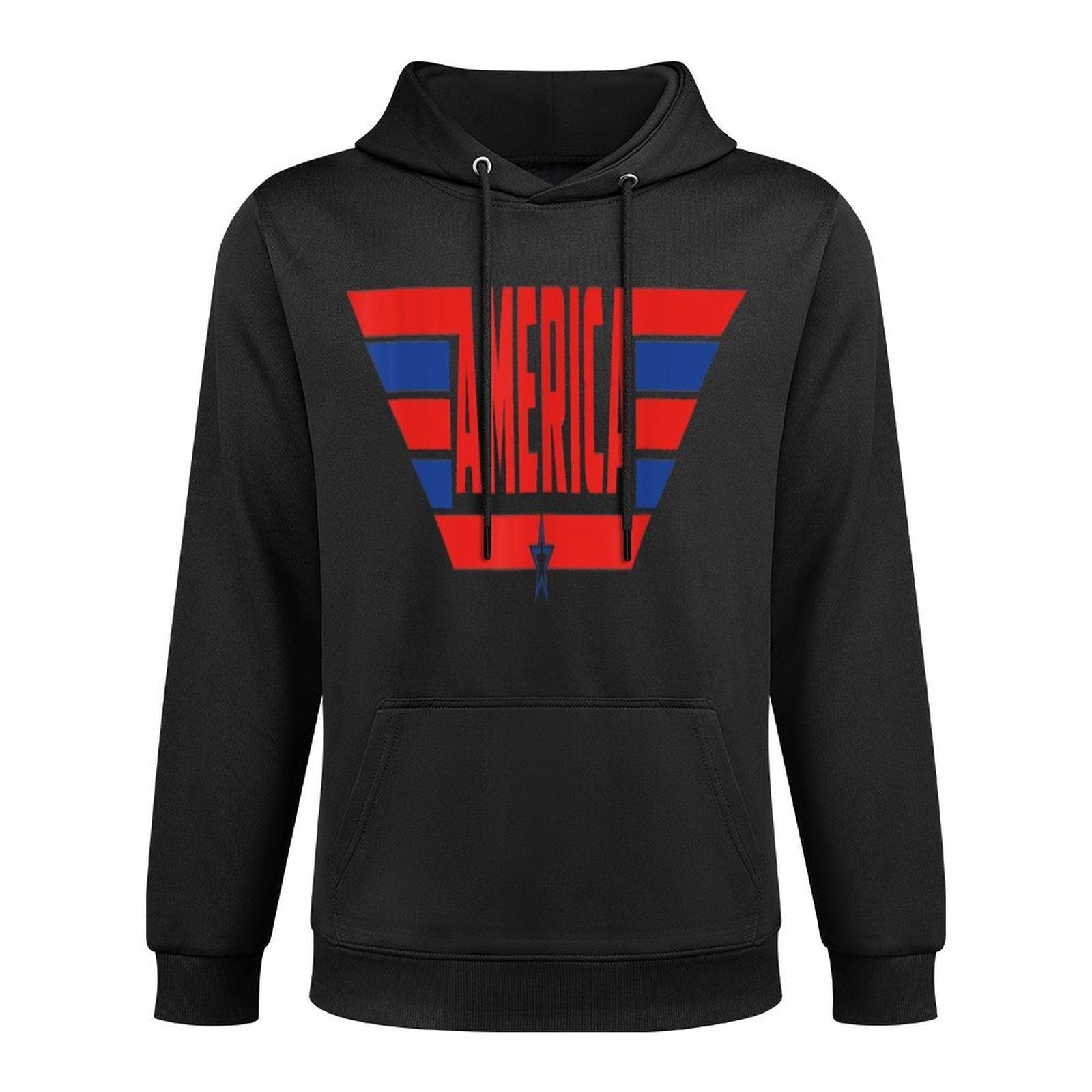 America Wing USA 4th of July Star & Stripes Cotton-Polyester Blend Hoodie