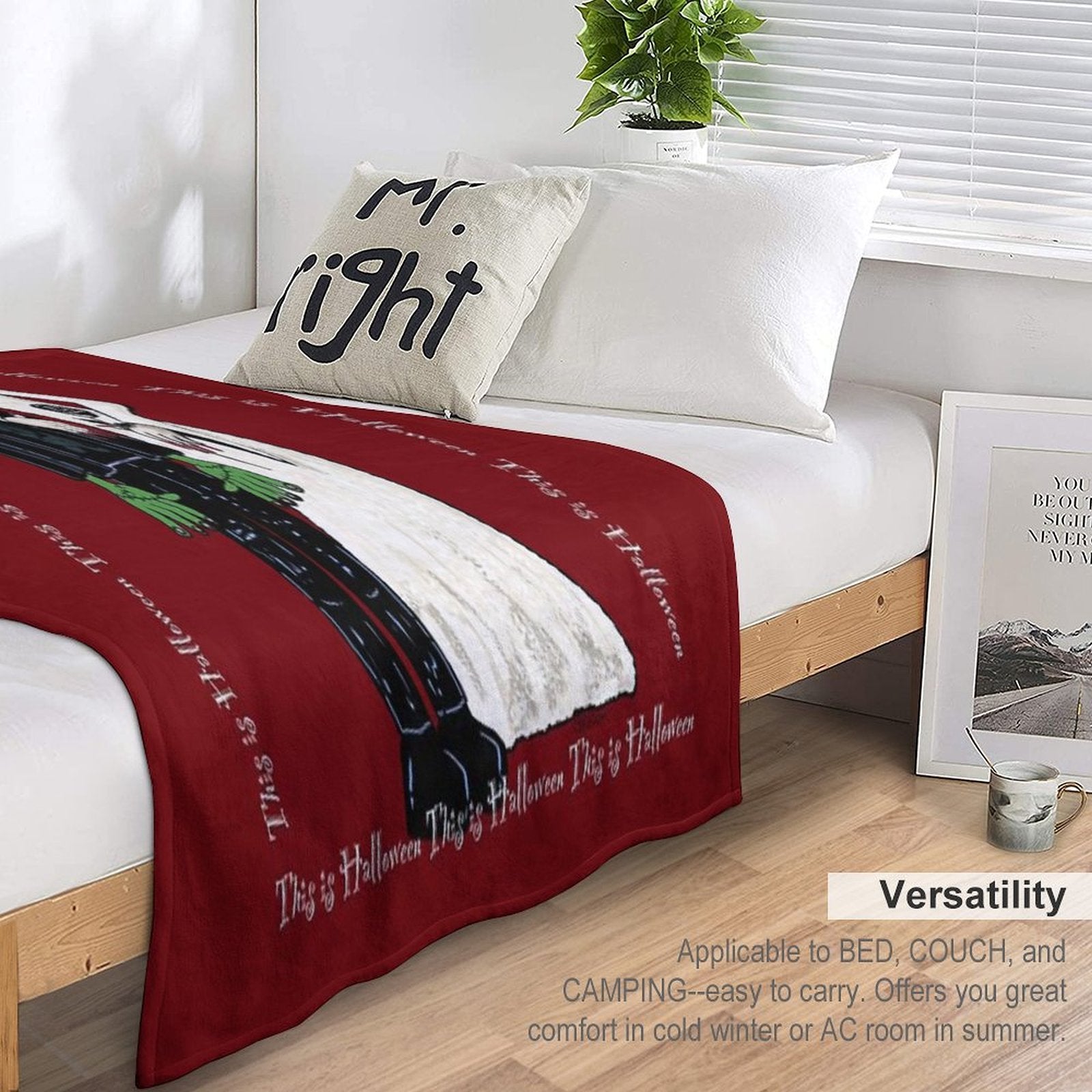 Frankenstein & His Lovely Bride Premium Throw Blanket