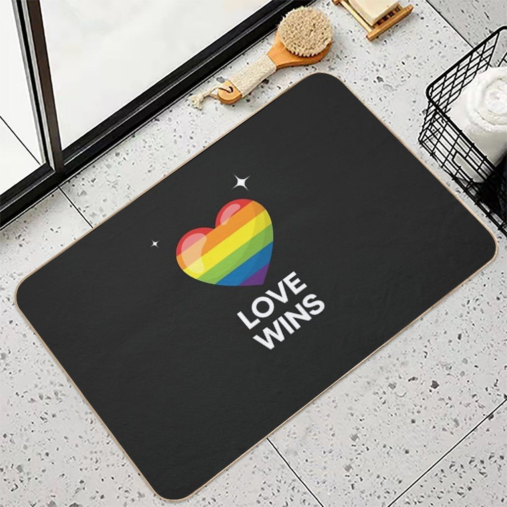 Love Wins!  Stain-Proof Bath Mat