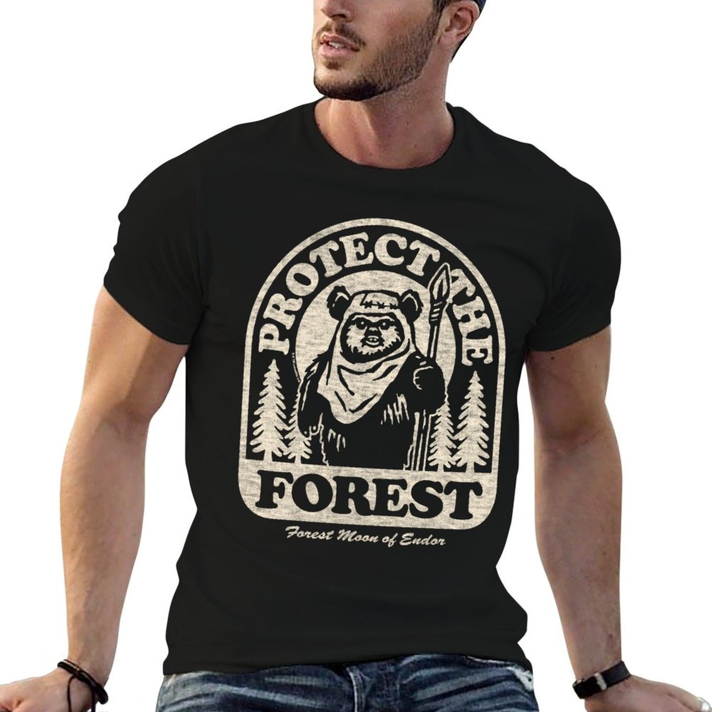 Star Wars - Ewok Protect The Forest  Slim-fit Cut T-Shirt