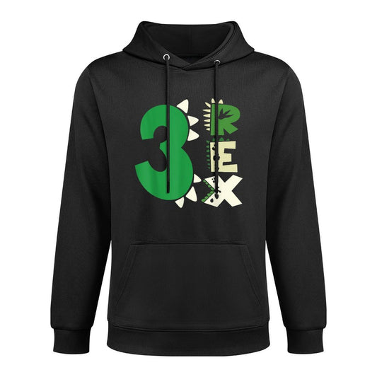 Three Rex Birthday Boy 3rd Dinosaur Birthday T-Rex Birthday Breathable Fabric Hoodie