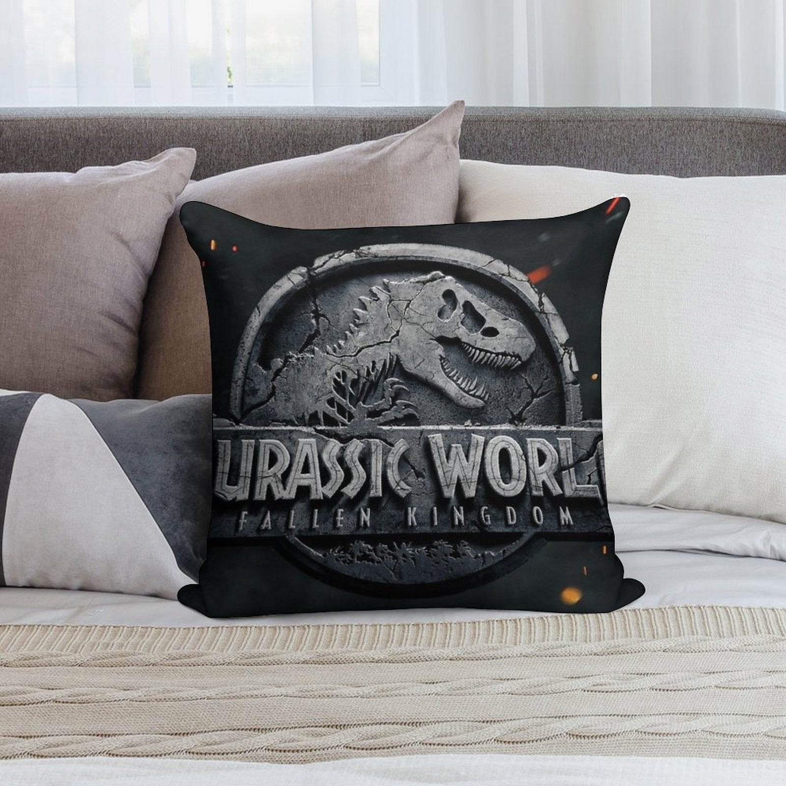 Jurassic World Soft Washable Throw Pillow