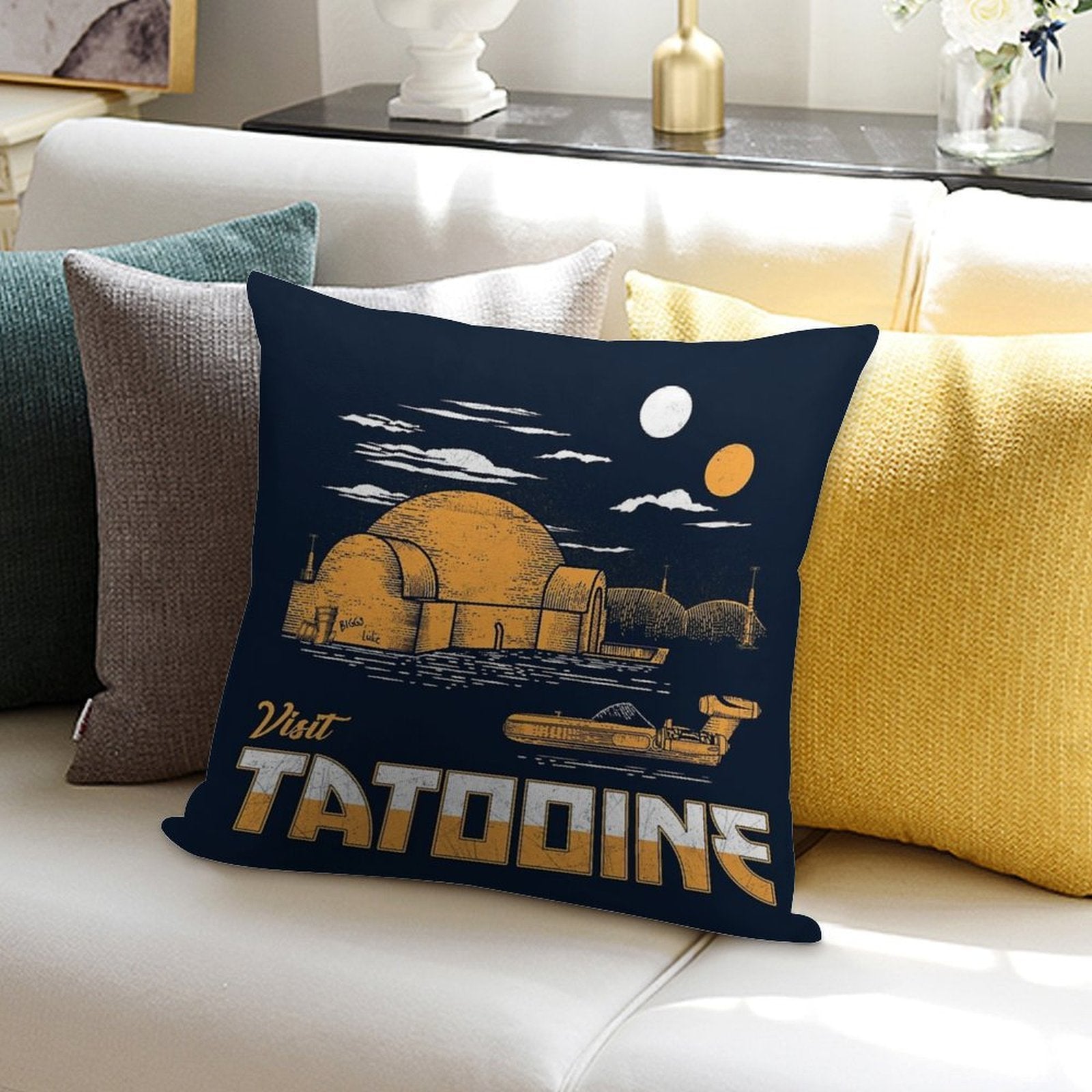 Visit Tatooine Soft Warmth Comfort Throw Pillow