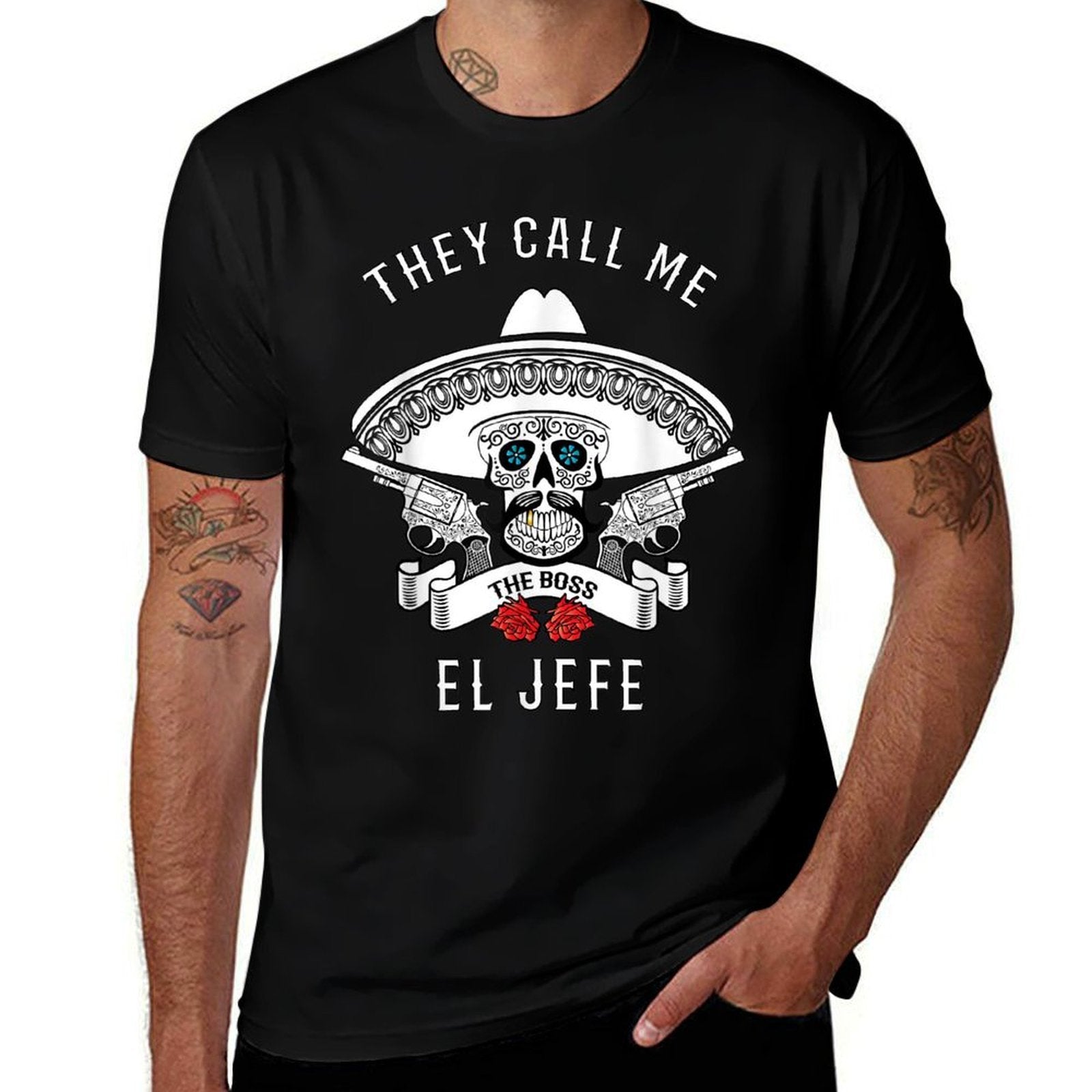 They Call Me El Jefe The Boss Joke Cinco De Mayo  Versatile T-Shirt