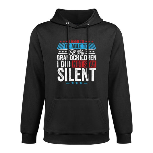 Womens Grandpa Need to Tell Grandchildren Not Stay Granddaughter Adjustable Hood Hoodie