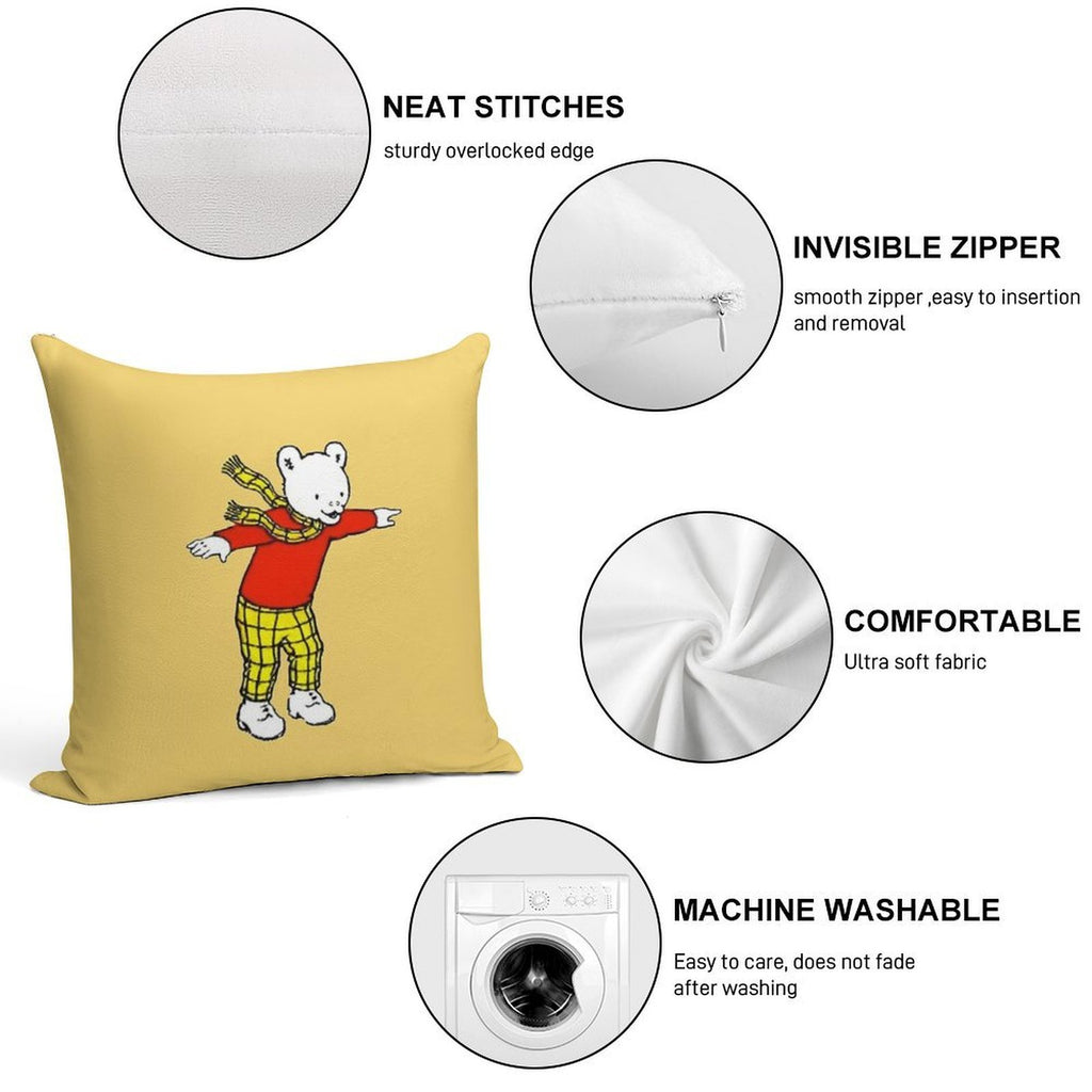 Rupert Bear Soft Reinforced Edging Throw Pillow